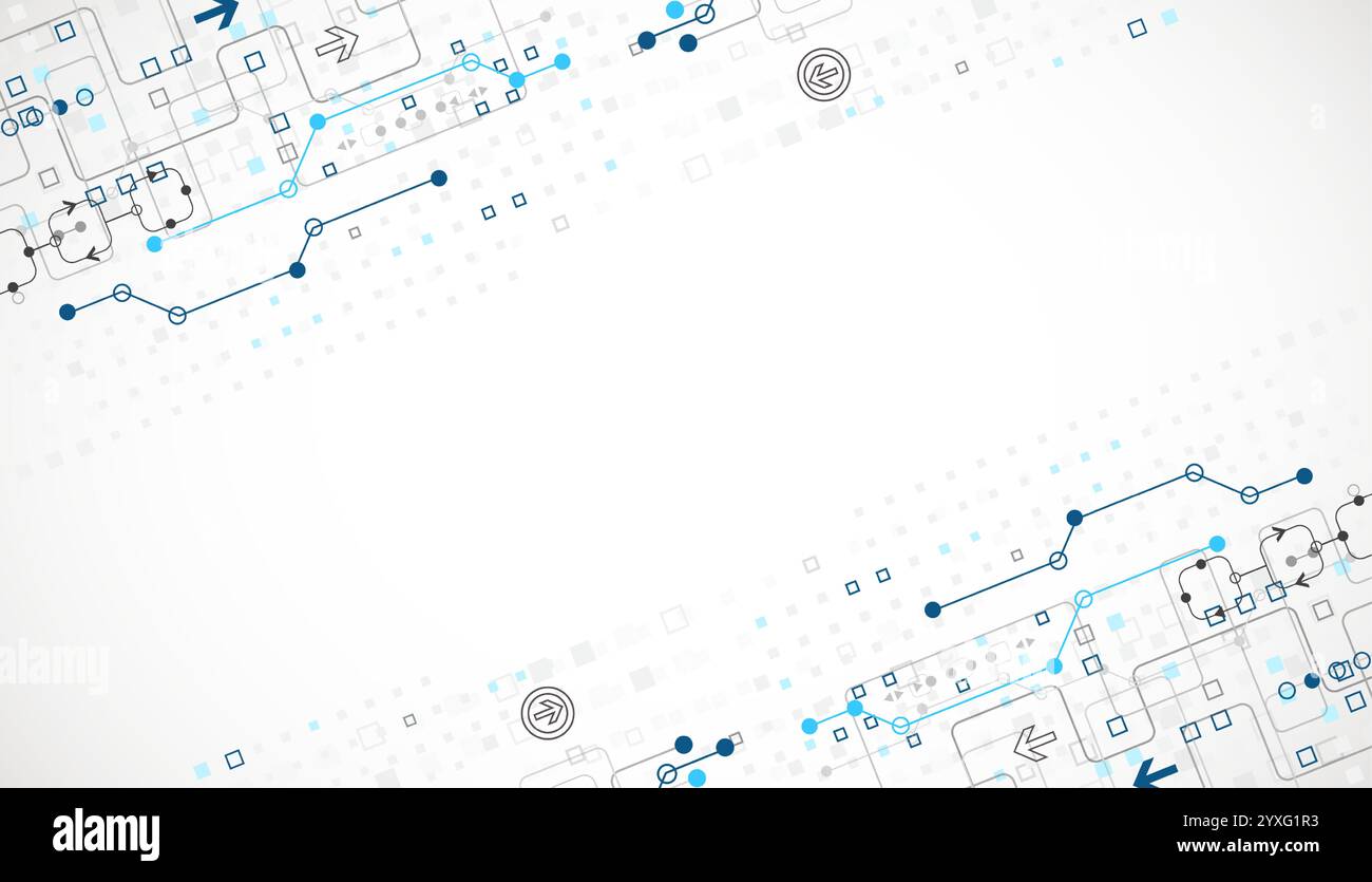 Abstract technology concept. Circuit board, high computer color ...