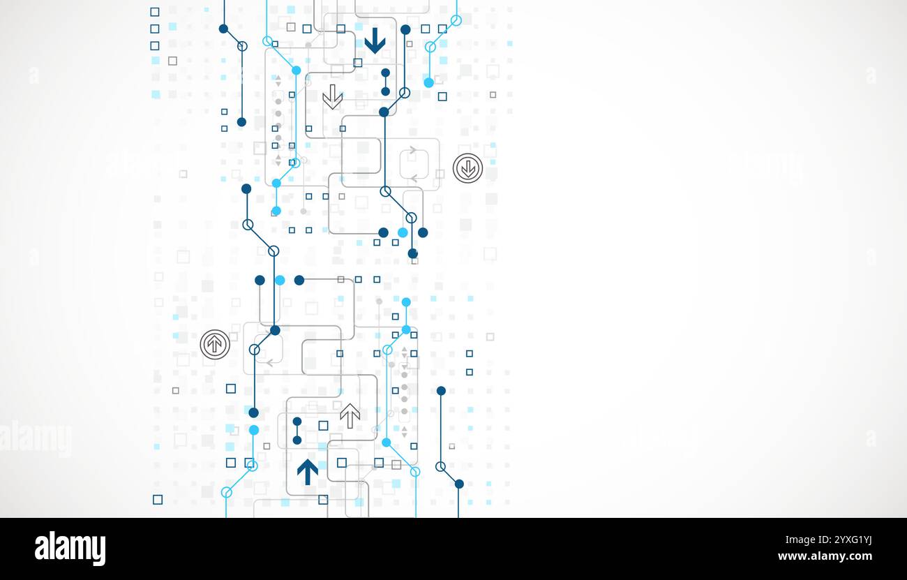 Abstract technology concept. Circuit board, high computer color ...