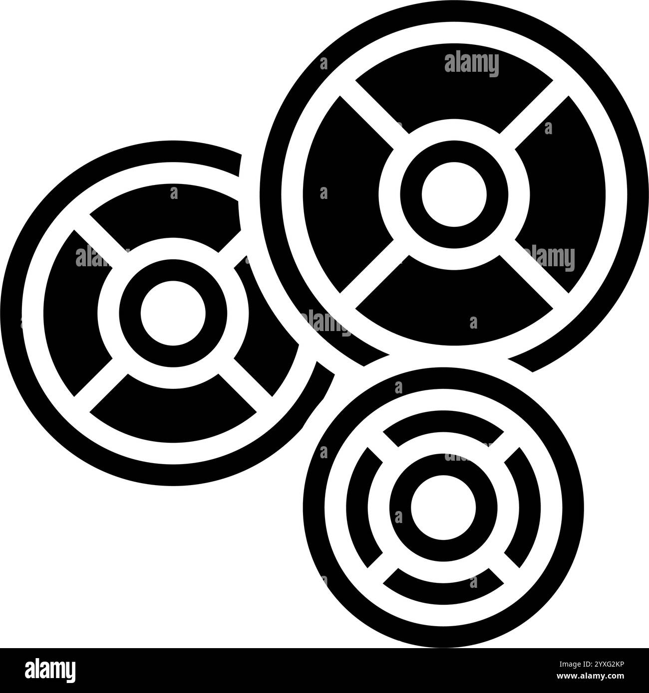 weight plates fitness tool glyph icon vector illustration Stock Vector ...