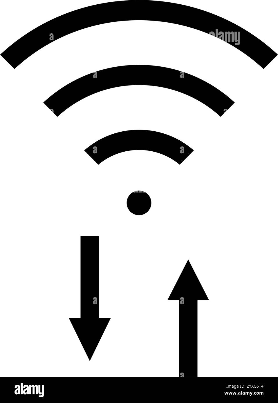 wireless data transfer nfc technology glyph icon vector illustration ...
