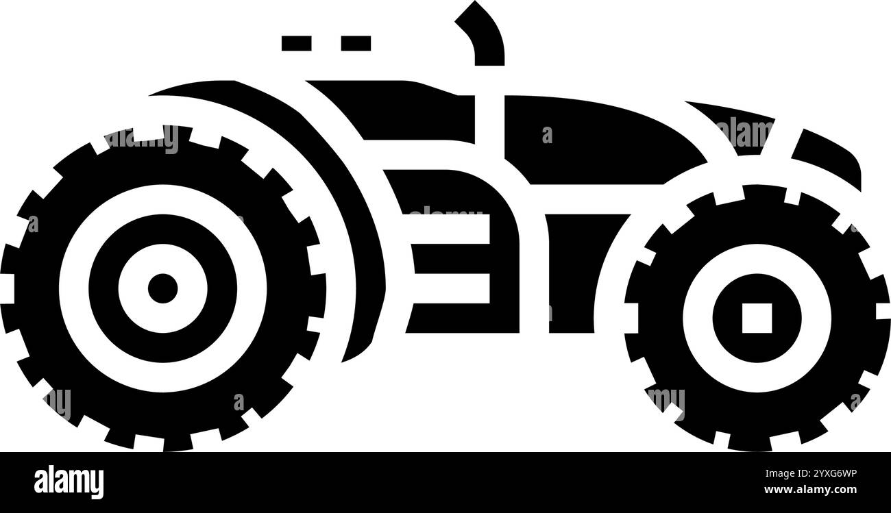 autonomous tractor robot harvests glyph icon vector illustration Stock ...