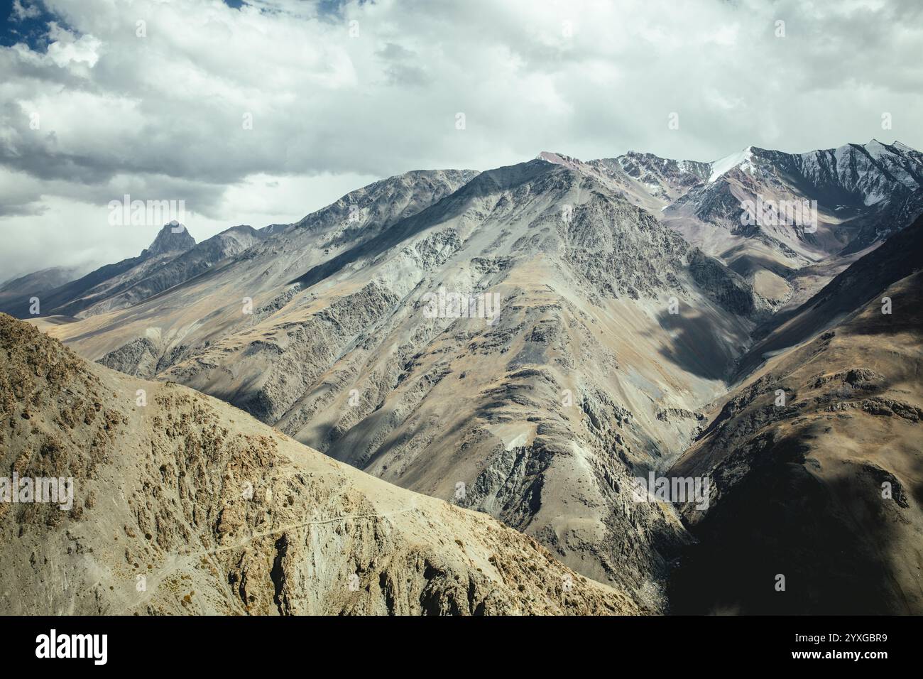 Way into the Wakhan Corridor, descent from Daliz Pass, Afghanistan, Asia Stock Photo