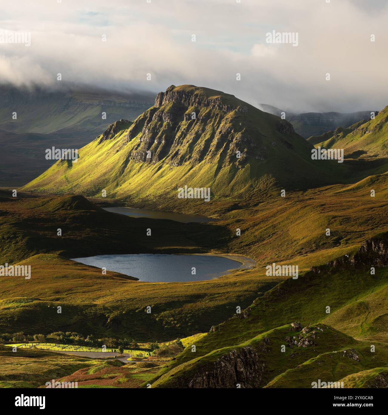Dramatic morning light at The Quiraing on The Isle of Skye, Scotland ...