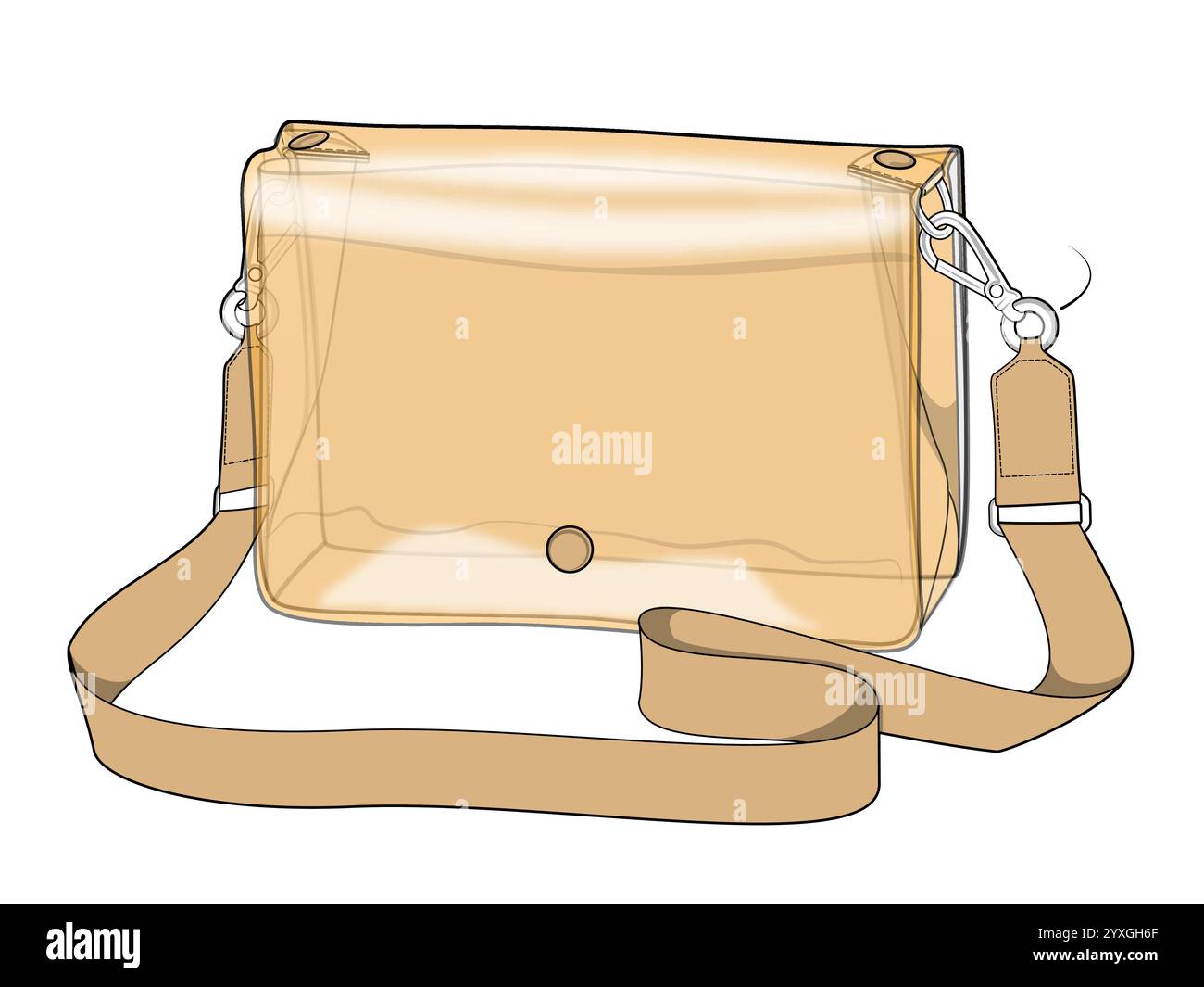 Women messenger bag technical drawing vector template Stock Vector ...