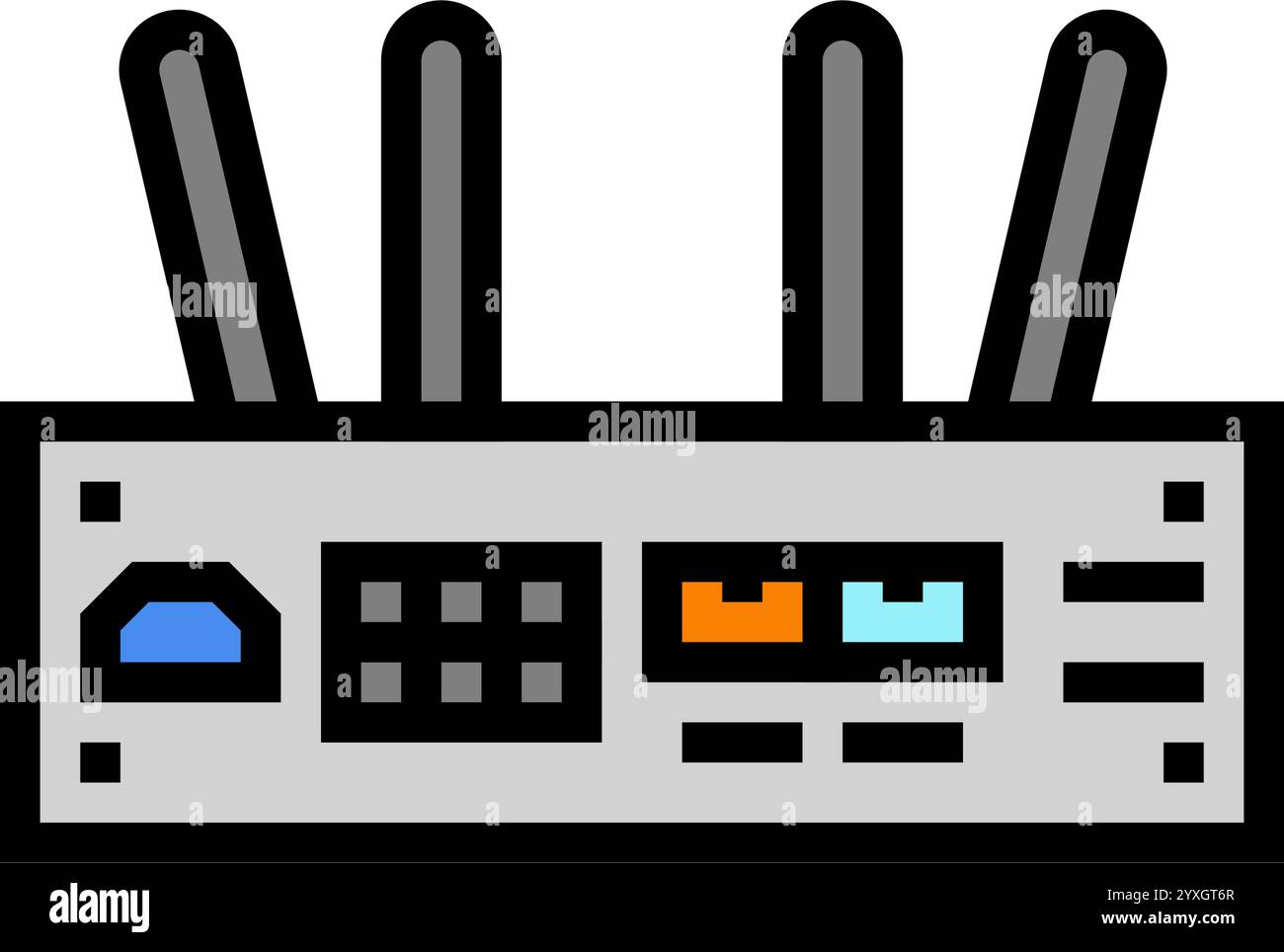 iot gateway data center color icon vector illustration Stock Vector ...