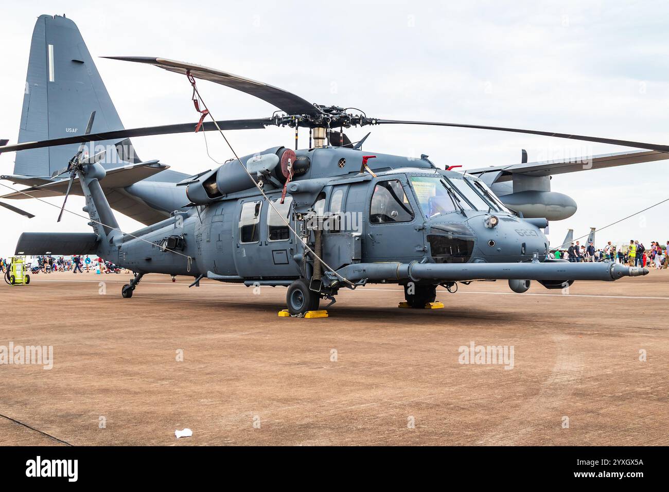 FAIRFORD / UNITED KINGDOM - JULY 13, 2018: United States Air Force USAF Sikorsky HH-60G Pave Hawk spec ops helicopter. Lone Survivor. Stock Photo