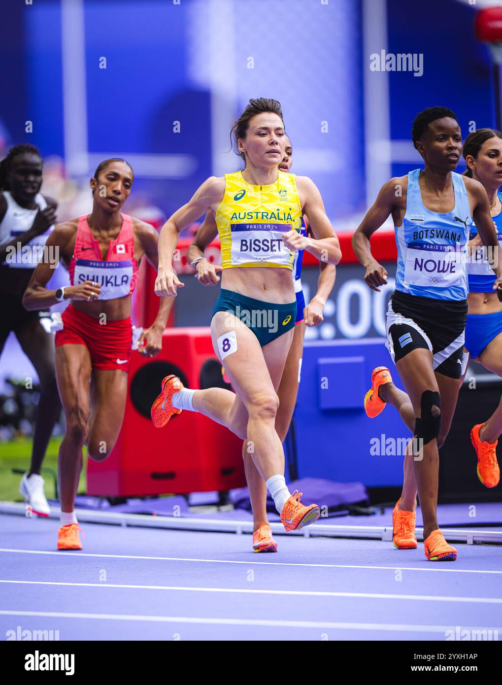 Catriona Bisset participating in the 800 meters  at the Paris 2024 Olympic Games. Stock Photo