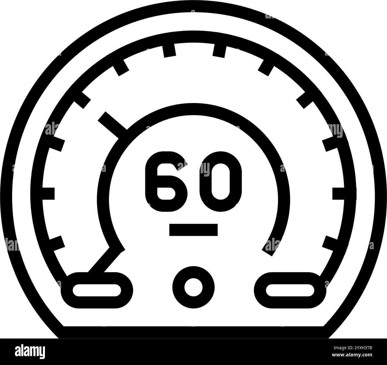 speedometer autonomous vehicle line icon vector illustration Stock ...