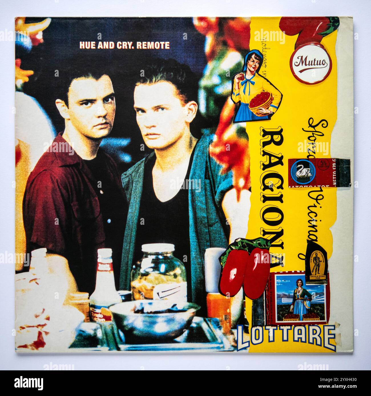 LP cover of Remote, the second studio album by Hue and Cry, which was released in 1988 Stock Photo