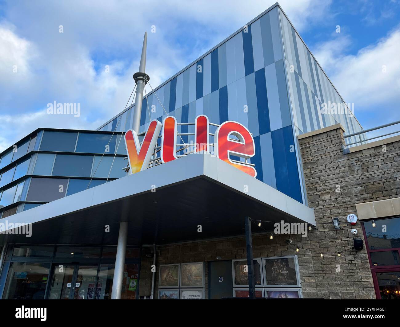 Vue Cinema on Saint Catherine's Walk. Carmarthen, Wales, United Kingdom. 11th December 2024. - Smartphone Captured Stock Image