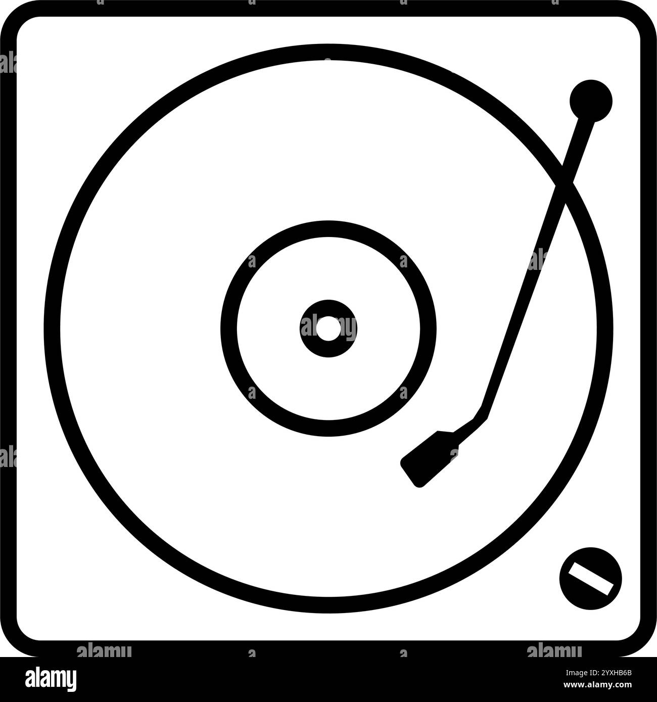 adapter, turntable, vinyl record - vector icon  Stock Vector