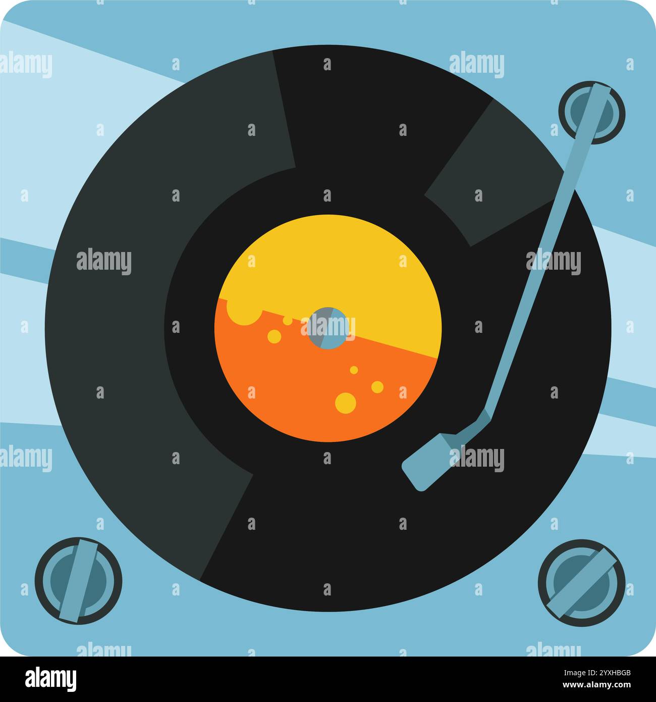 adapter, turntable, vinyl record - vector icon  Stock Vector