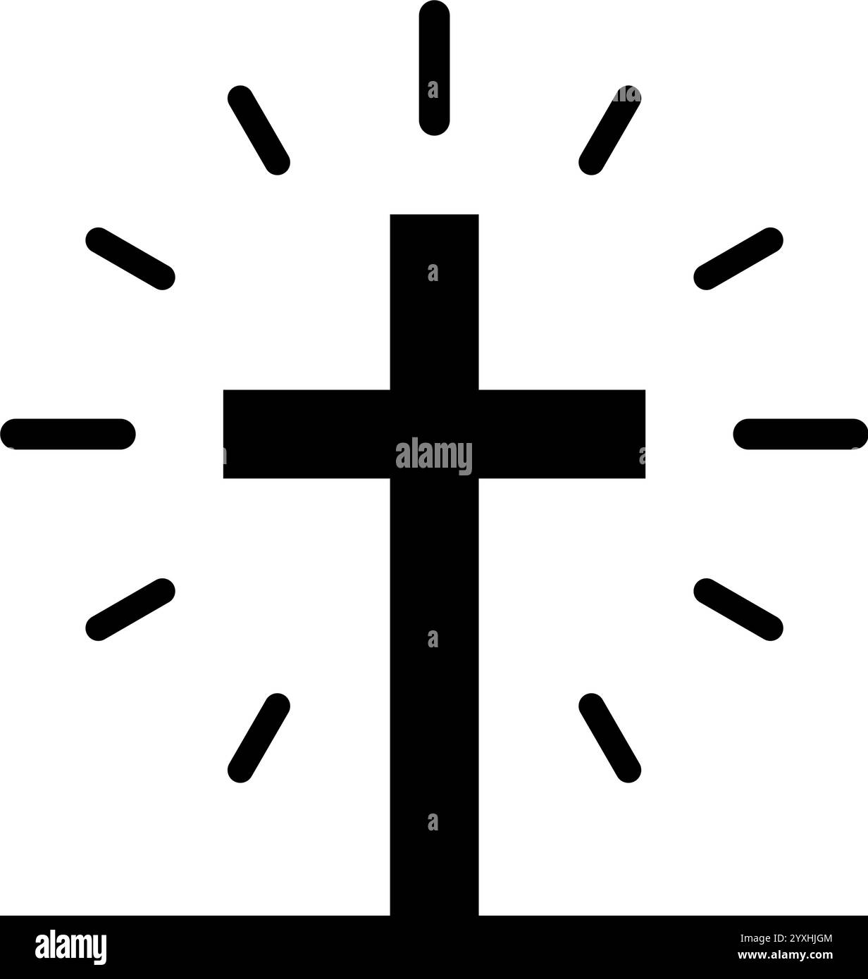 Christian cross with rays of grace Stock Vector Image & Art - Alamy
