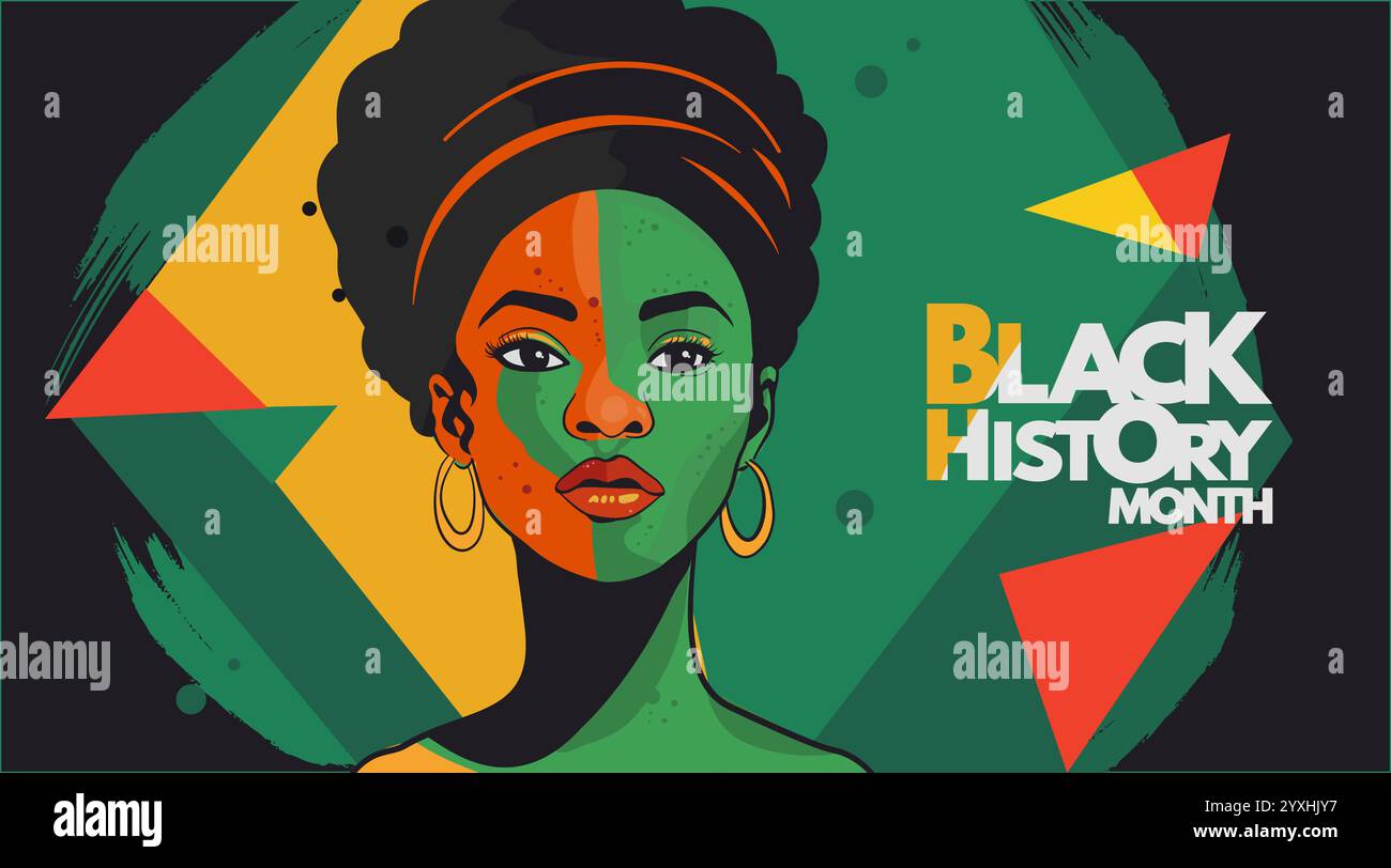 Black history month banner. Vector illustration Stock Vector Image ...