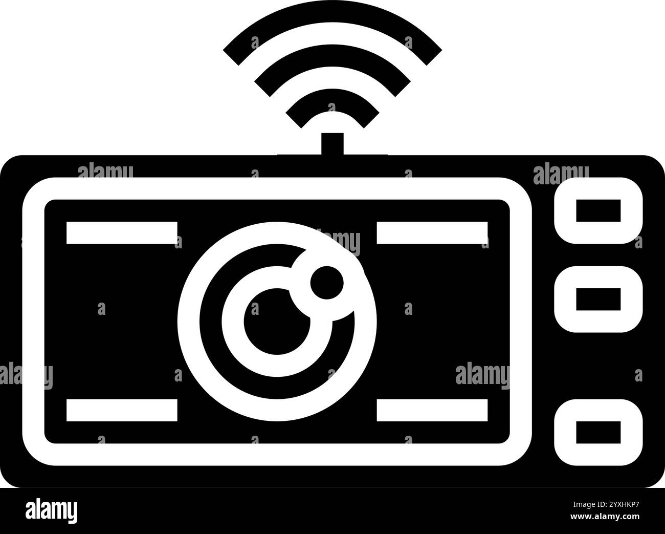 camera autonomous vehicle glyph icon vector illustration Stock Vector ...