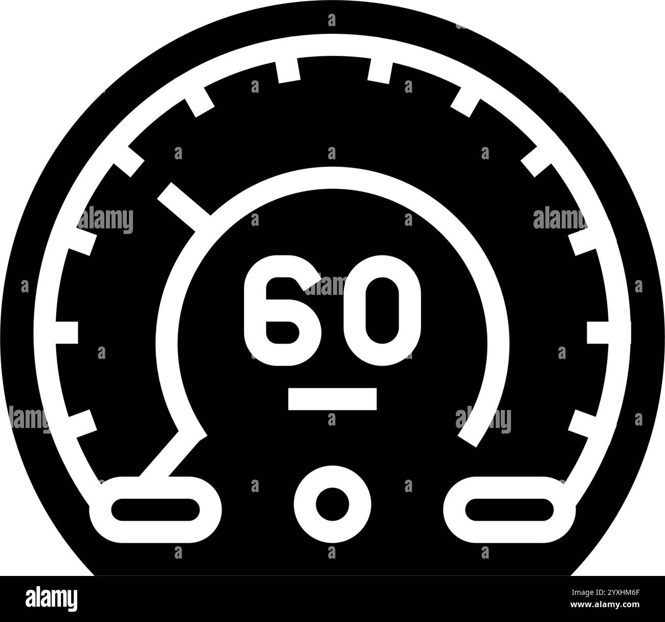 speedometer autonomous vehicle glyph icon vector illustration Stock ...