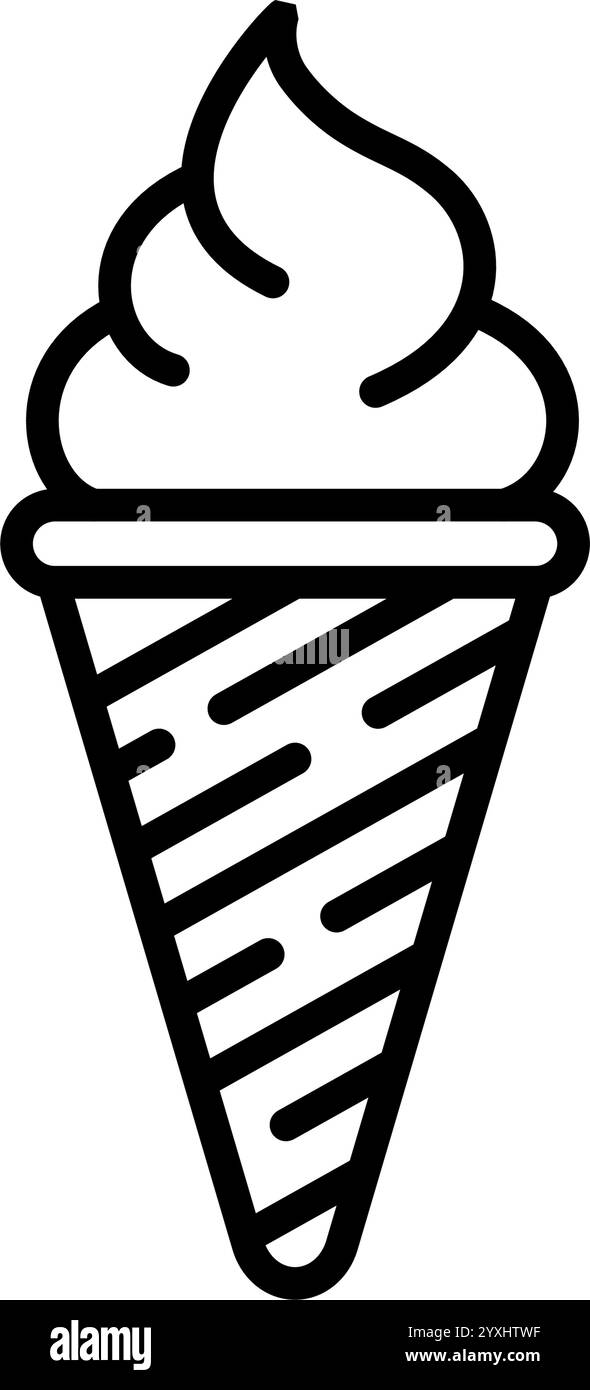 ice cream cone - vector icon Stock Vector Image & Art - Alamy