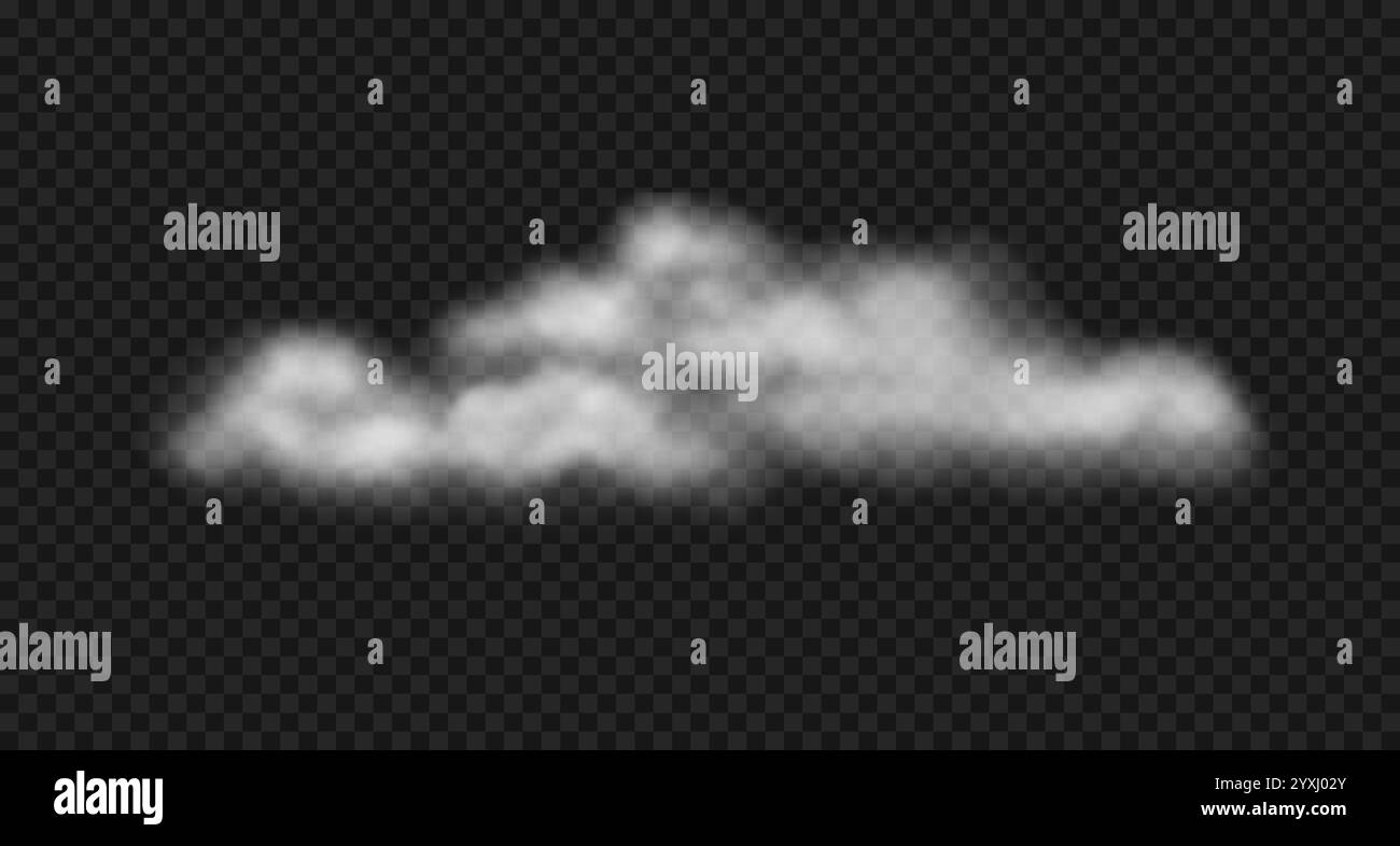 Vector realistic steam cloud, fog, water haze Stock Vector Image & Art ...