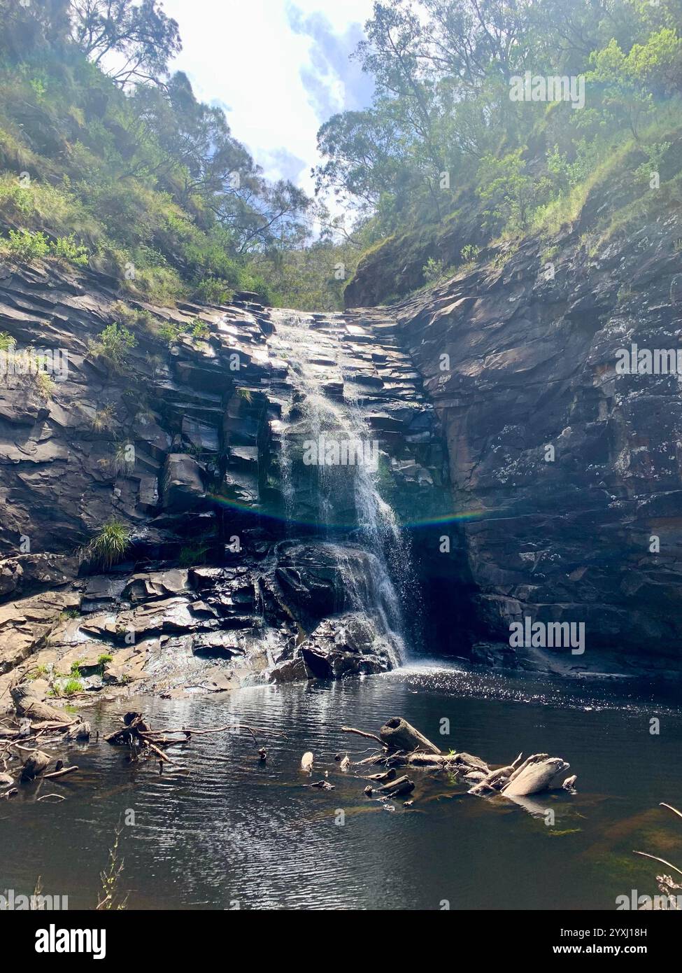 Waterfall of serenity - Smartphone Captured Stock Image