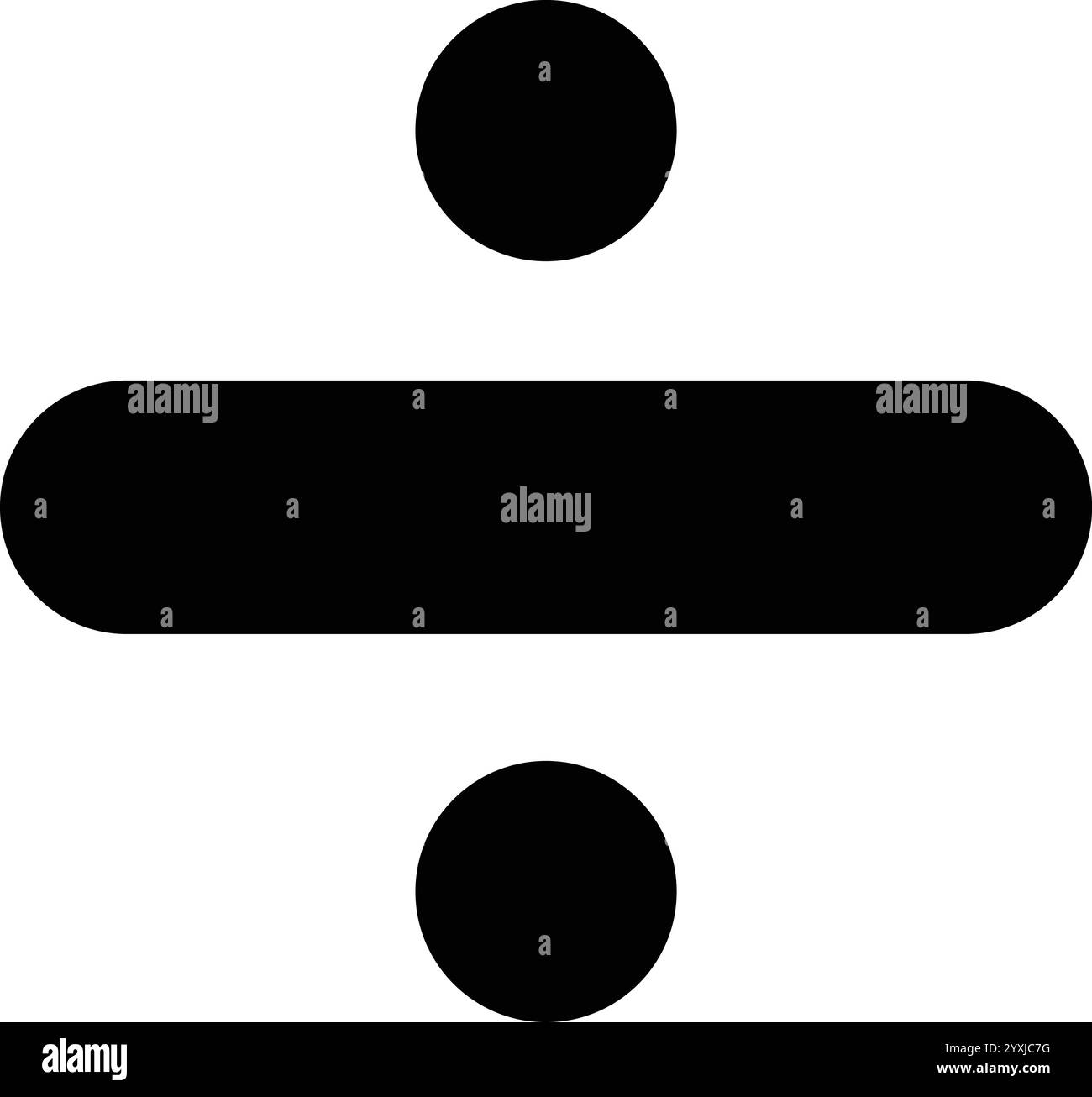 Black Division sign, Division icon, mathematical icon, round button ...