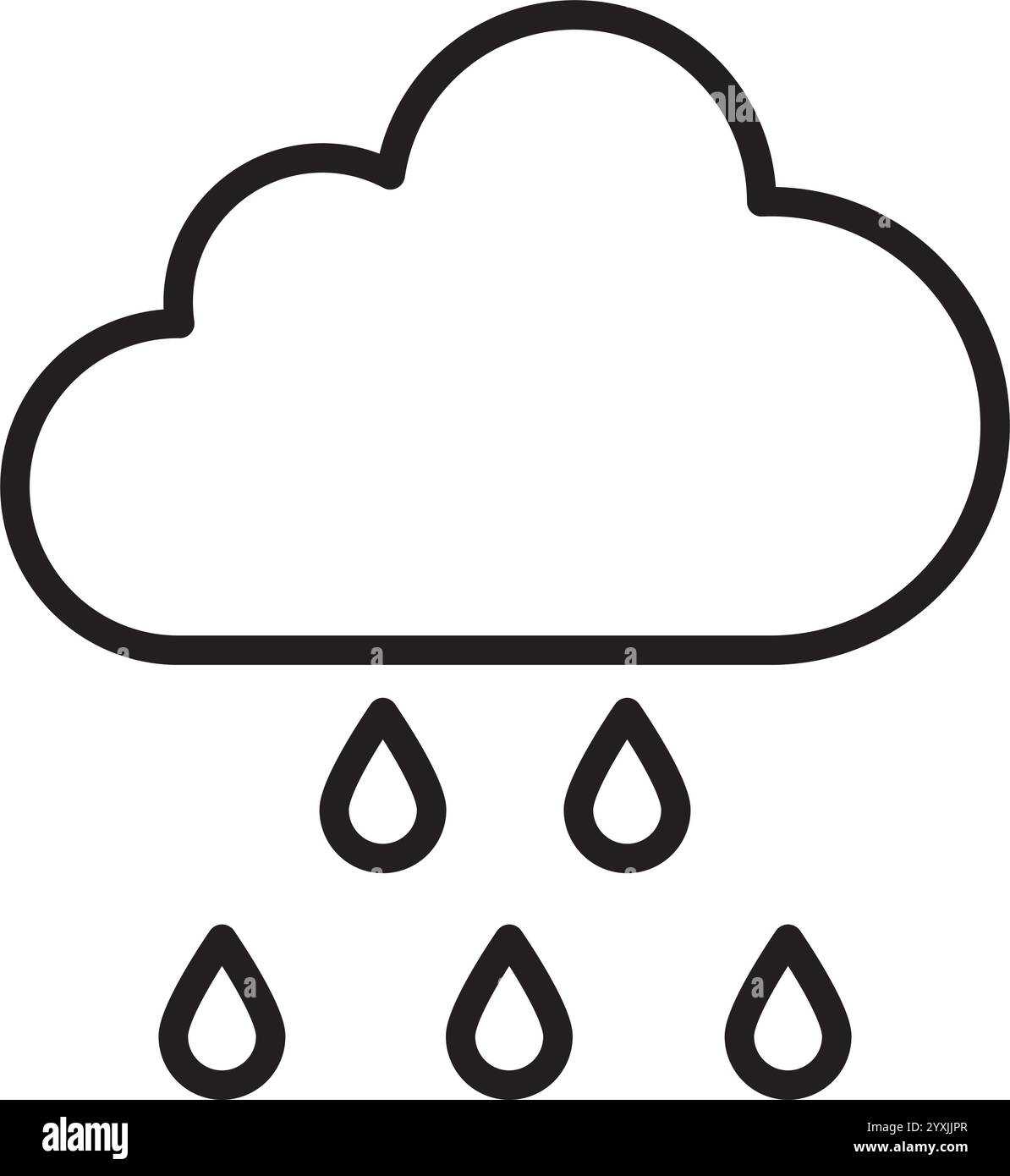 Cloud rain icon rainfall Black and White Stock Photos & Images - Alamy