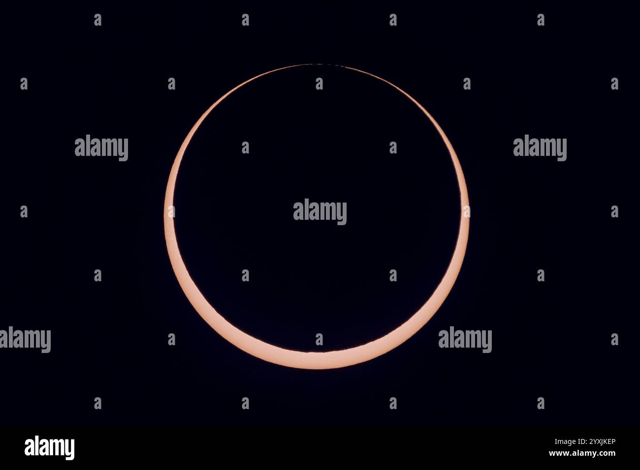The October 14, 2023 annular solar eclipse. Stock Photo