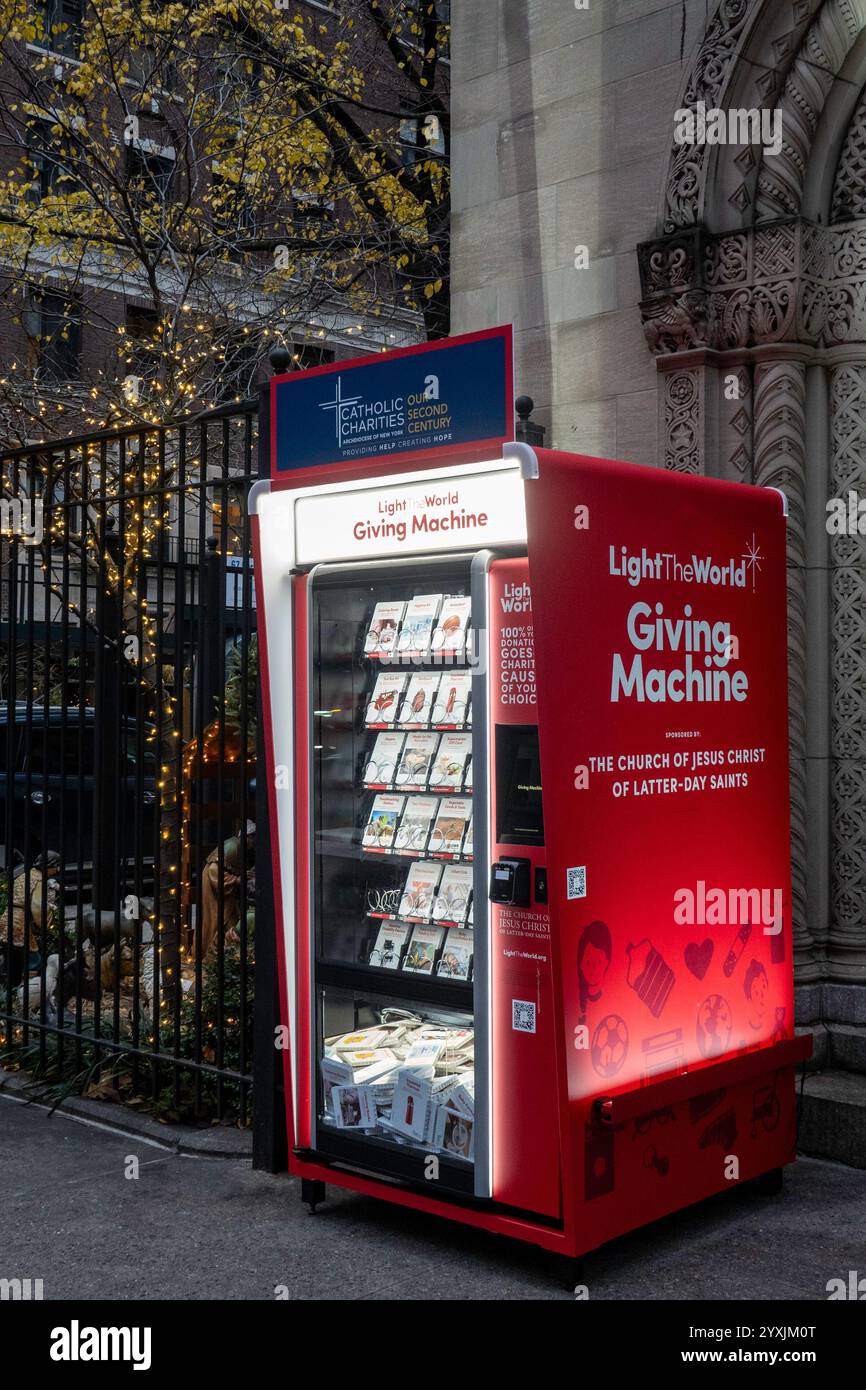 Light the World Giving Machine in the Murray Hill neighborhood of New