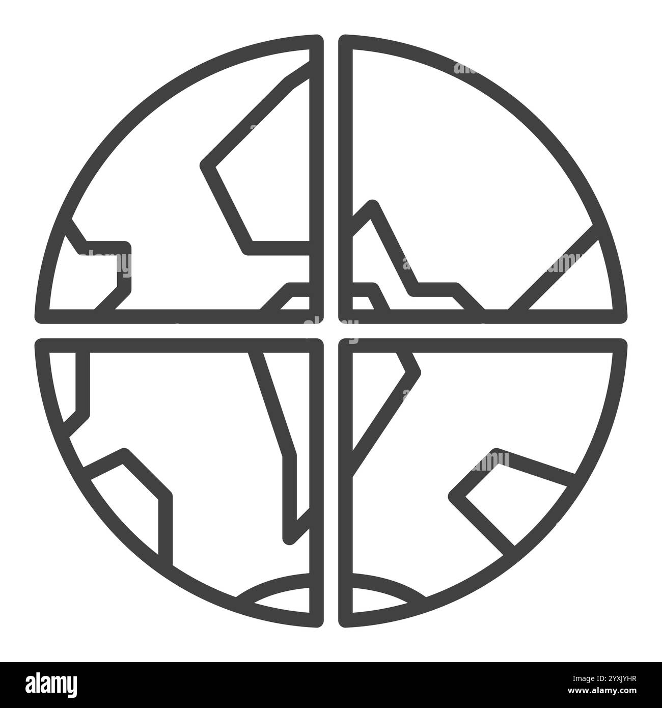 Earth Planet vector Multipolarity thin line icon or symbol Stock Vector ...