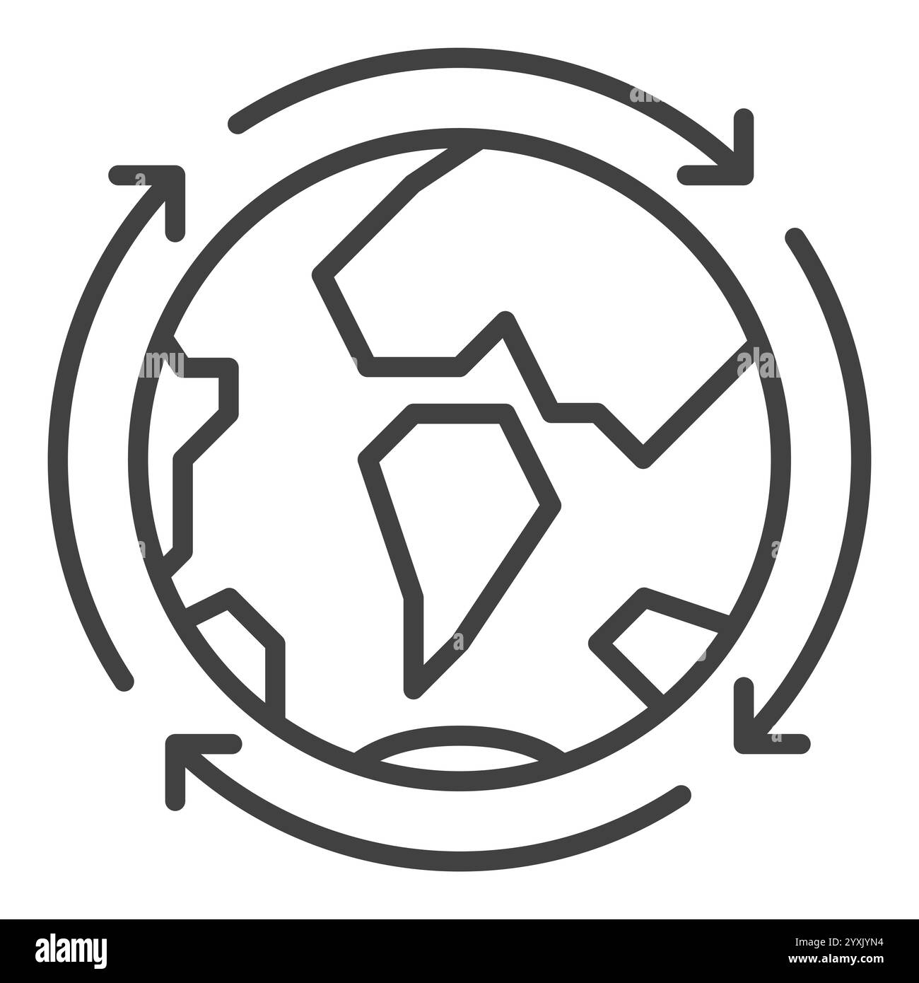 Earth Planet with Arrows Around vector Multipolarity icon or symbol in ...