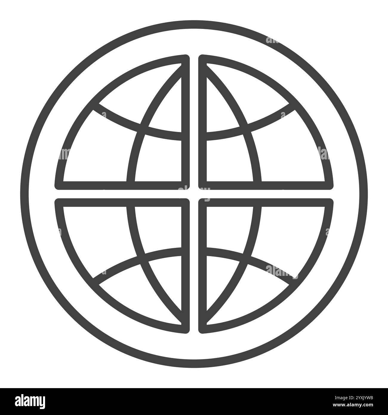 Earth Multipolarity vector icon or sign in thin line style Stock Vector ...