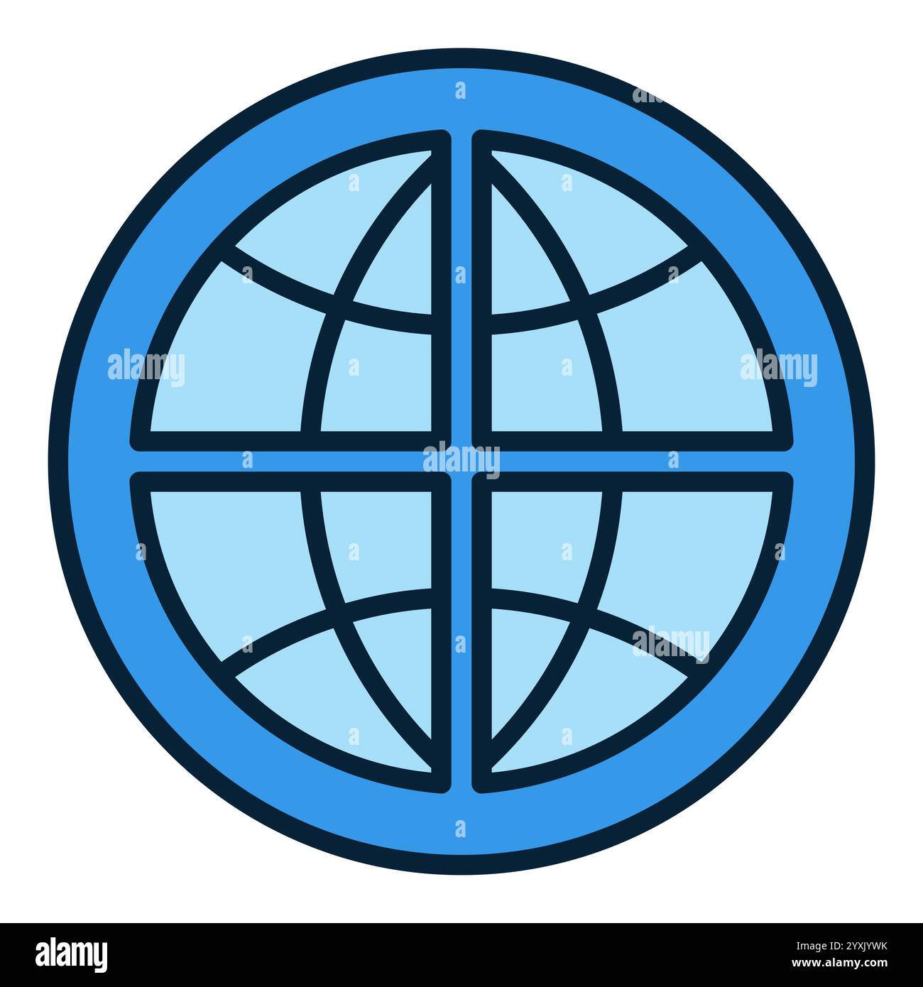 Multipolarity with Earth Globe vector concept blue icon or symbol Stock Vector