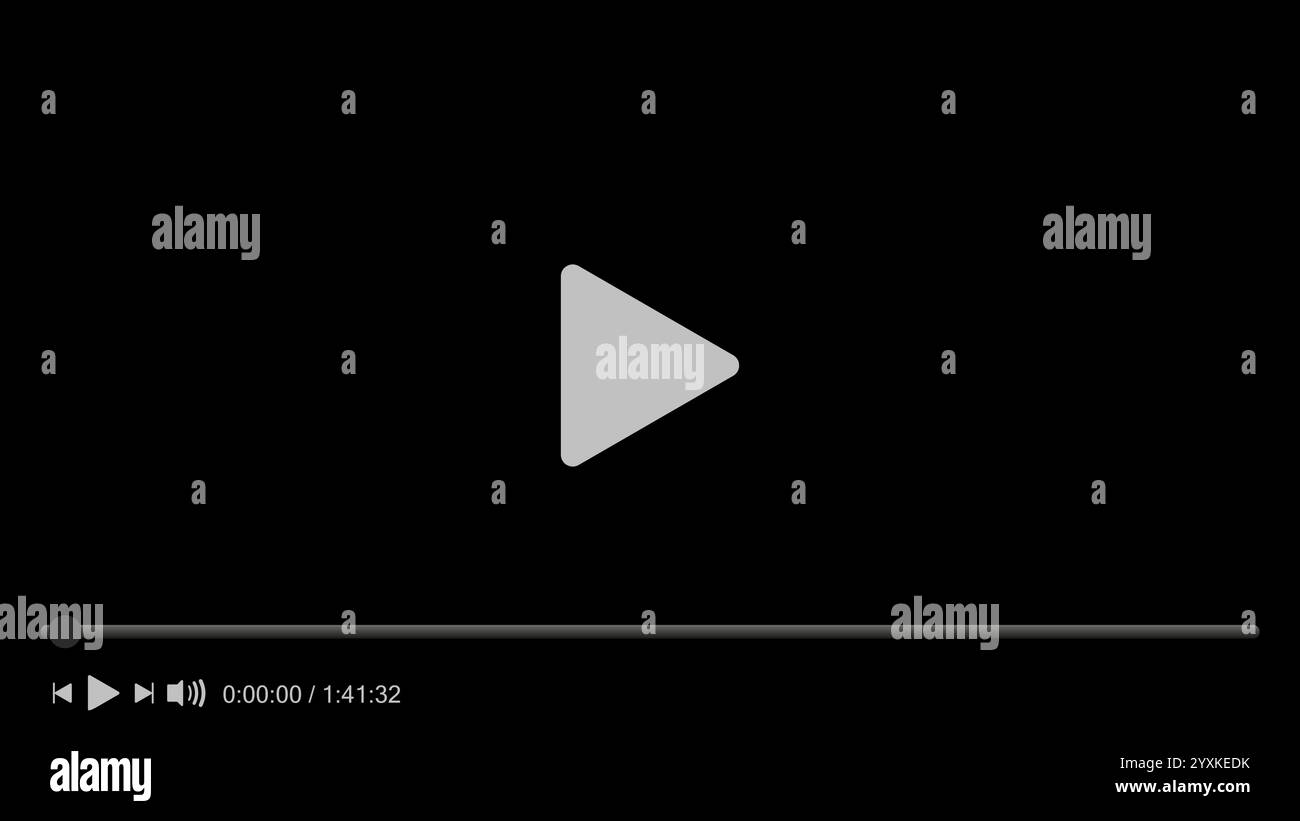 Desktop web video player, modern social media interface design template ...