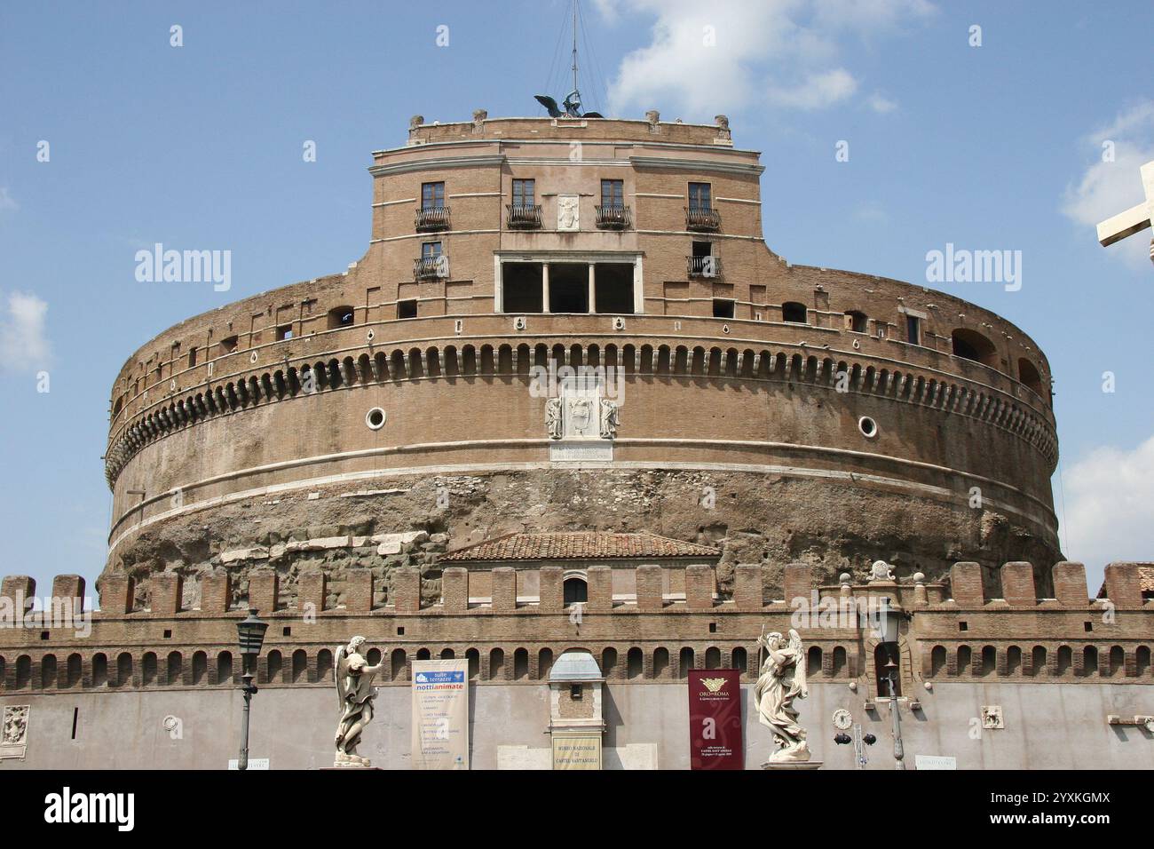 Italy. Rome. Mausoleum of emperor Hadrian or Castle Sant'Angelo. Built ...