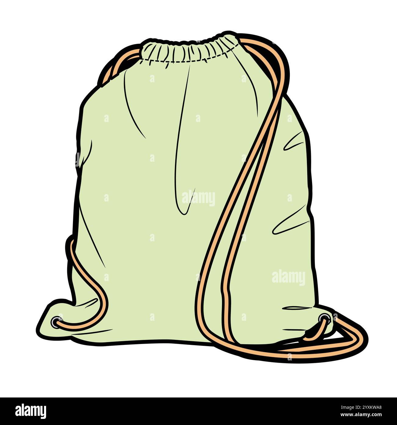 Drawstring bags flat sketch vector mockup template Stock Vector Image ...