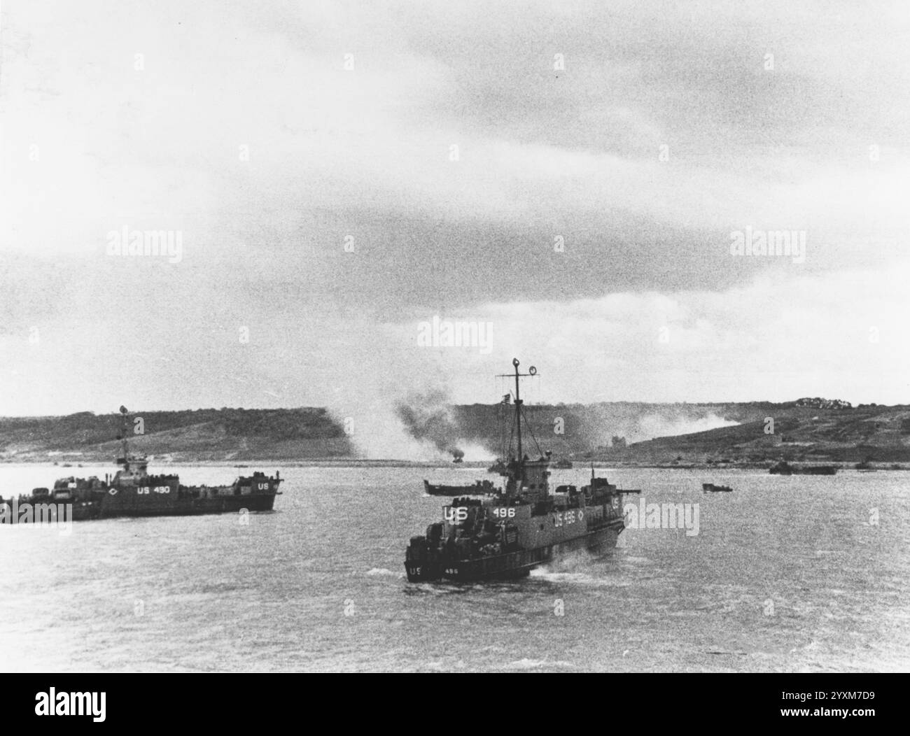 Infantry Landing Craft Approach Omaha Beach Probably D day June 6 Infantry landing craft approach omaha beach probably d day june 6