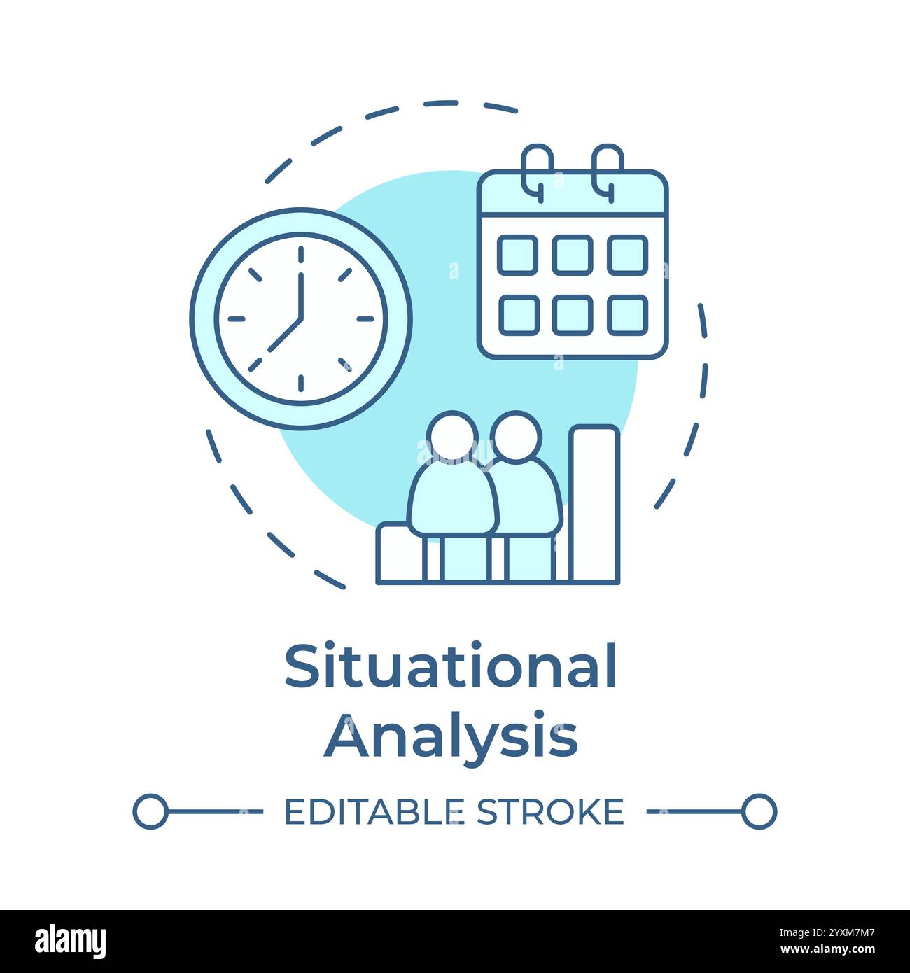 Situational analysis soft blue concept icon Stock Vector Image & Art ...