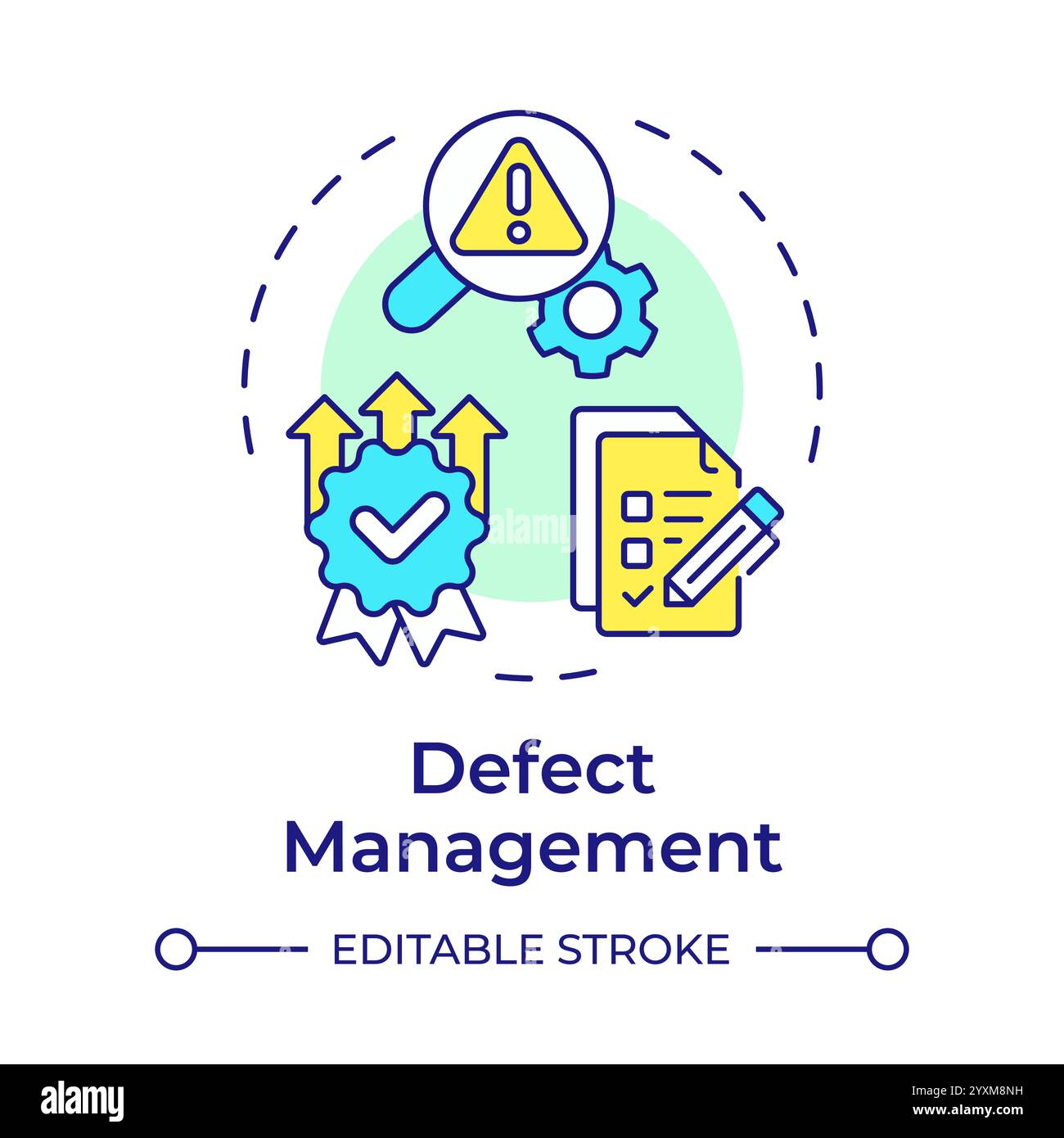 Defect managemnet multi color concept icon Stock Vector Image & Art - Alamy