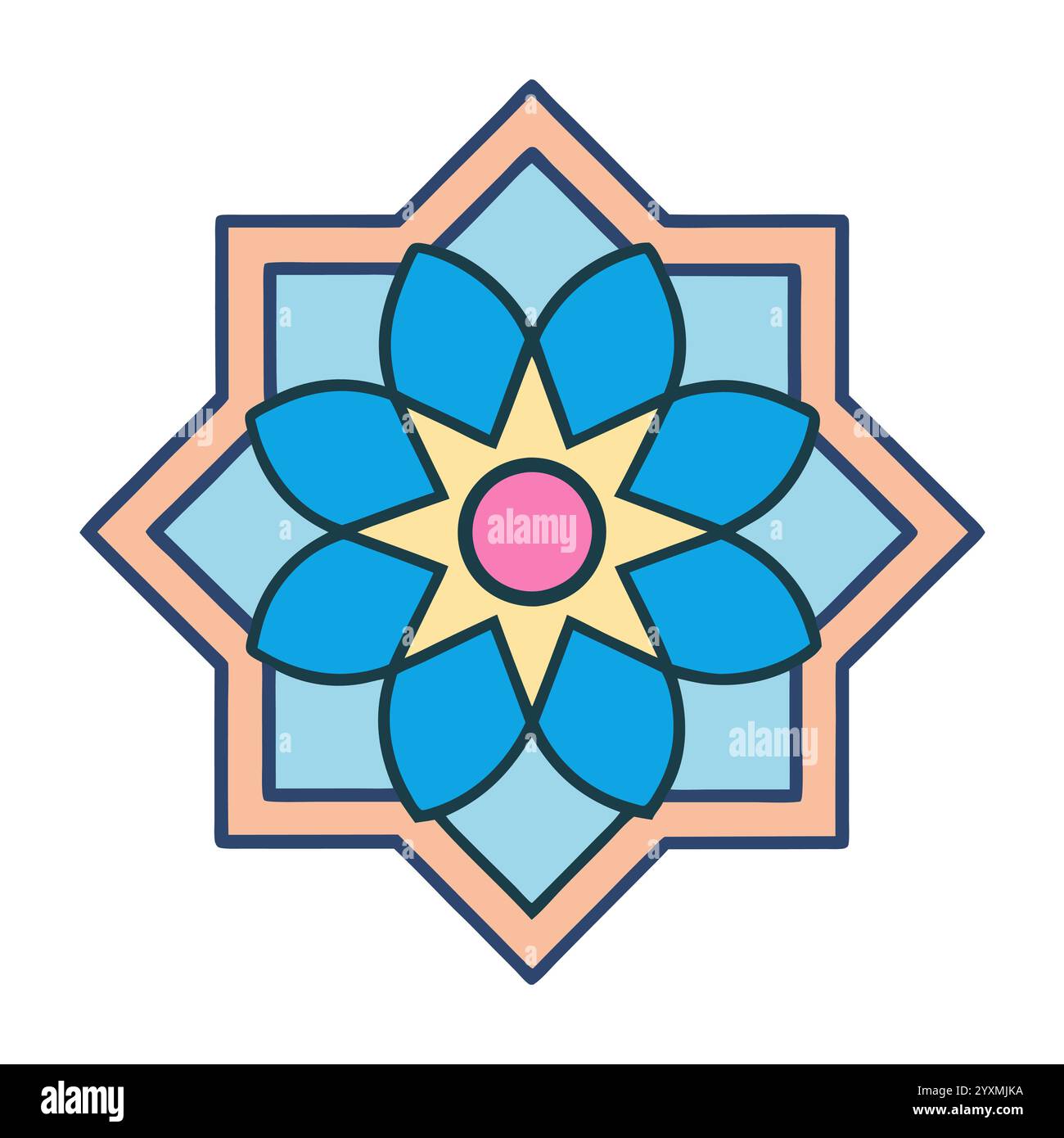 Beautiful Islamic Geometric Pattern - Elegant Arabic Star Design for ...