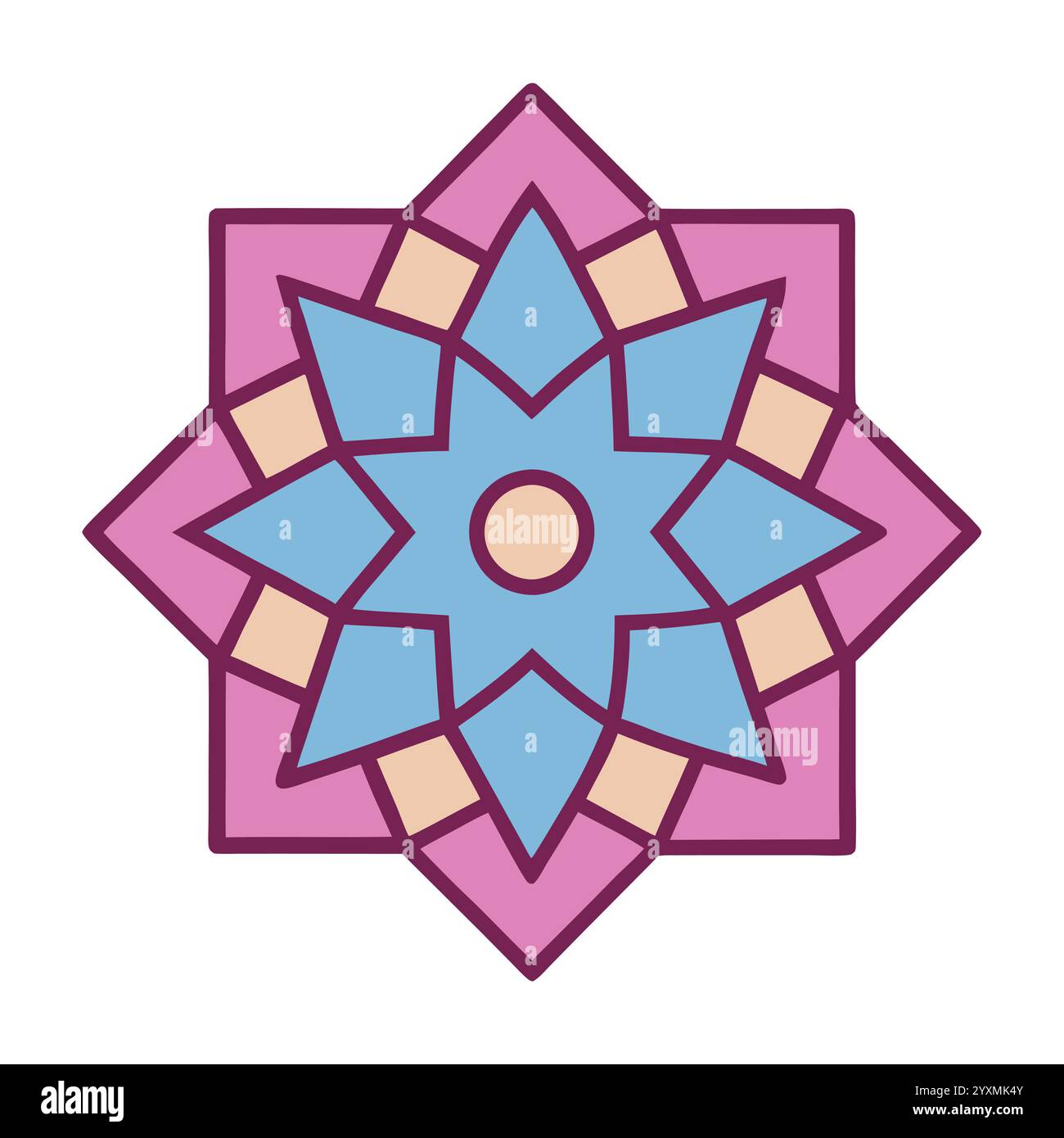 Beautiful Islamic Geometric Pattern - Elegant Arabic Star Design for ...