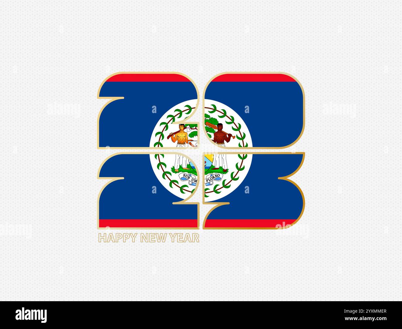 Abstract numbers 2025 with flag of Belize. Vector illustration Stock Vector Image & Art Alamy