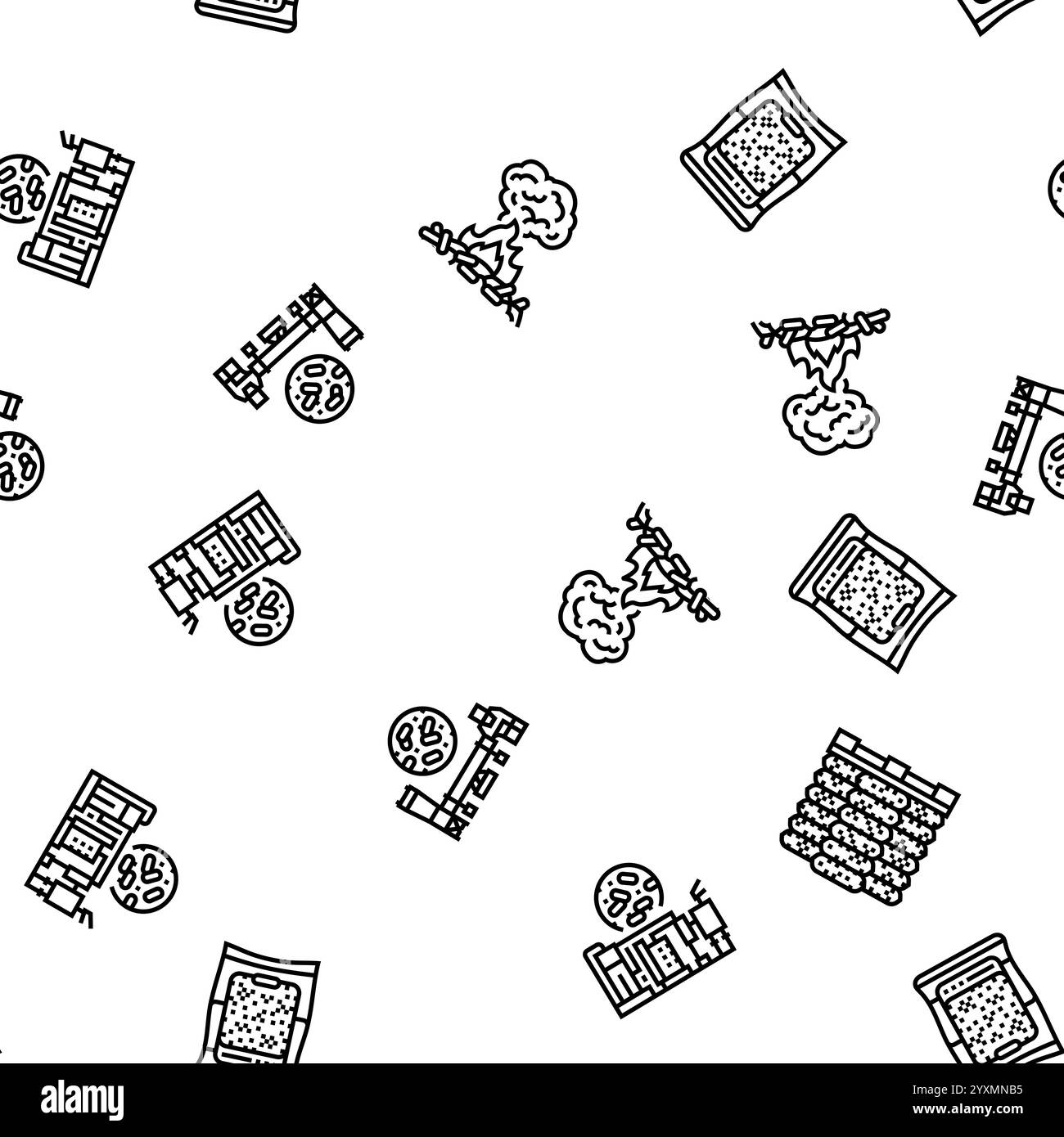 wood pellets timber plywood vector seamless pattern thin line ...