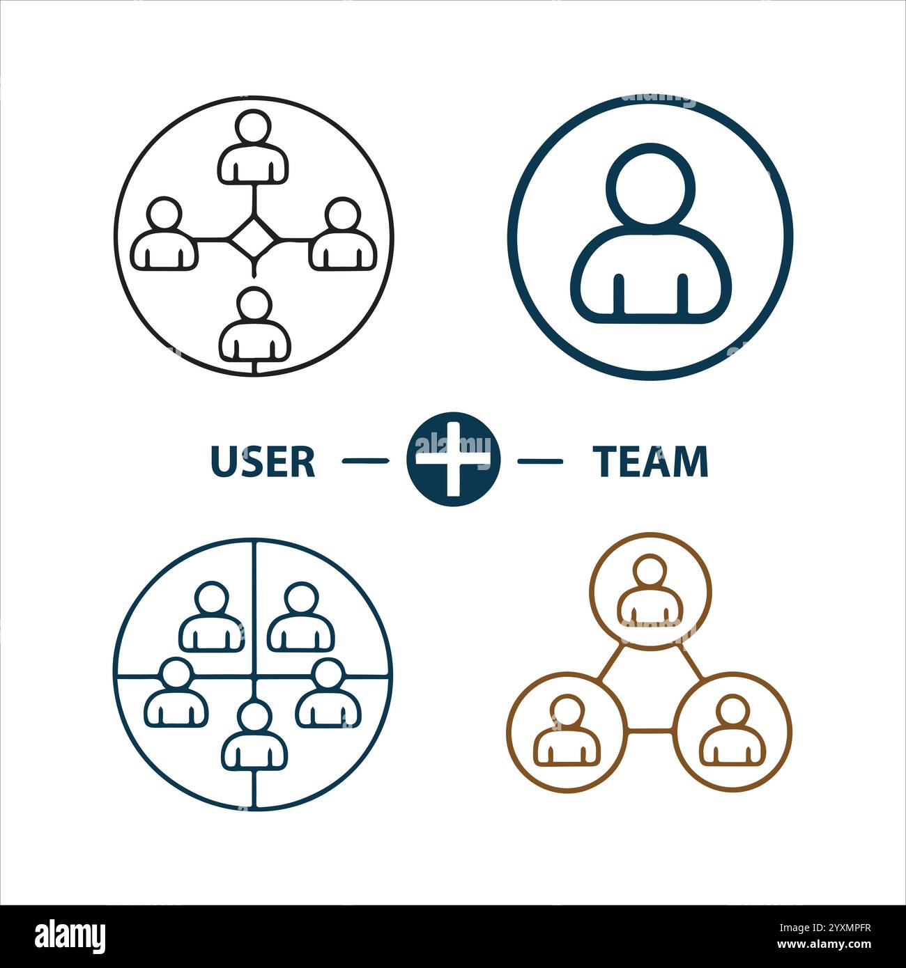 Team icons Stock Vector Images - Alamy