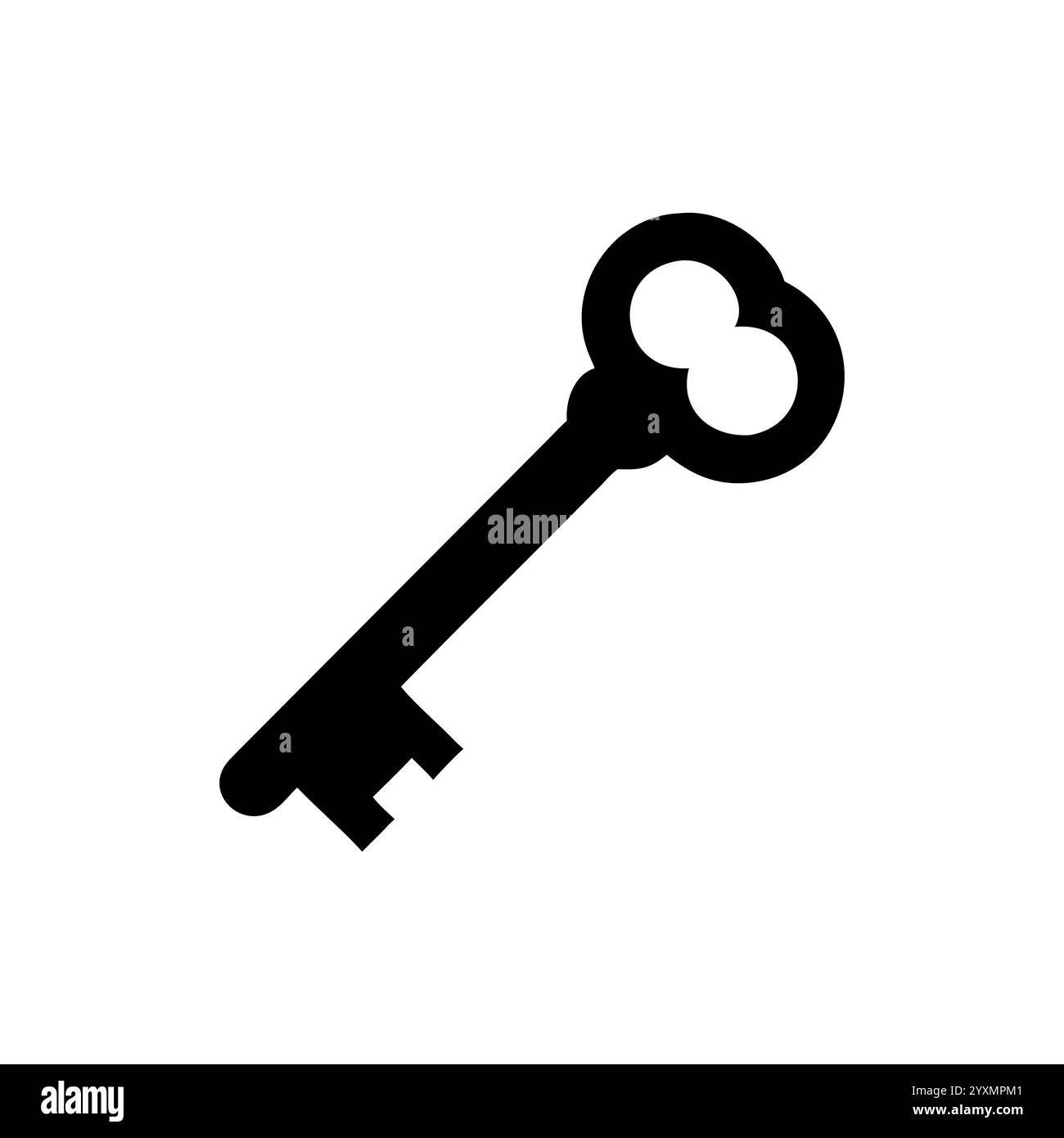 Ornate antique key graphic design, Old key vector house icon logo. Old ...