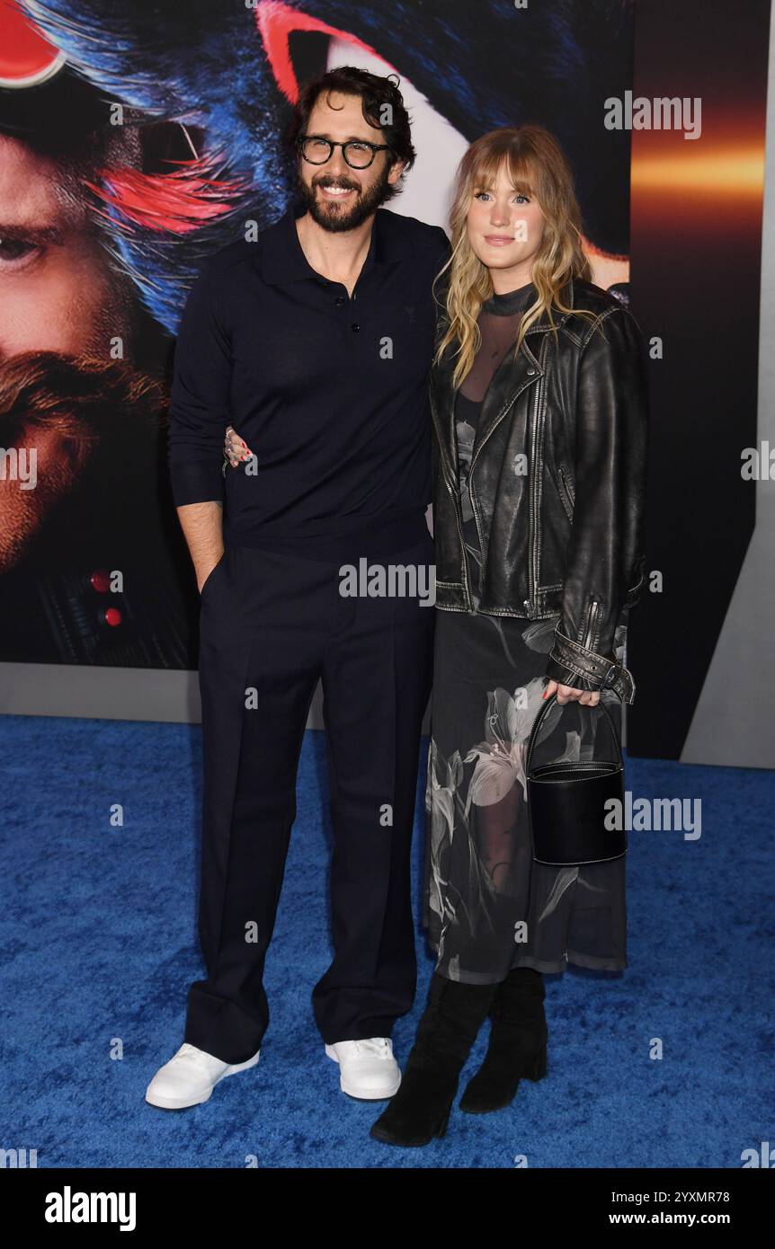 Hollywood, Ca. 16th Dec, 2024. Josh Groban and Natalie McQueen at the ...