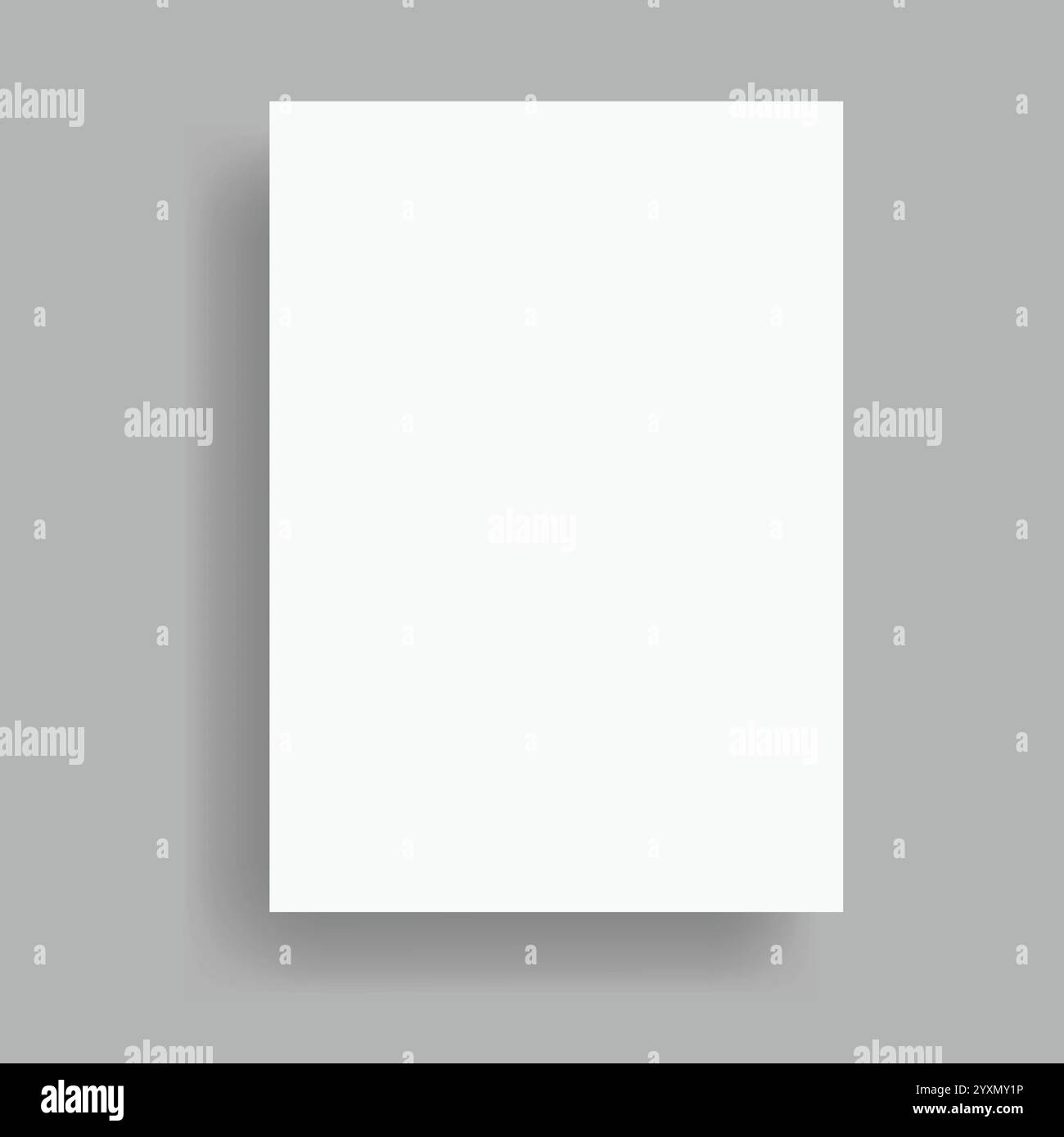 Vector White sheet of paper. Realistic empty paper note template of A4 ...