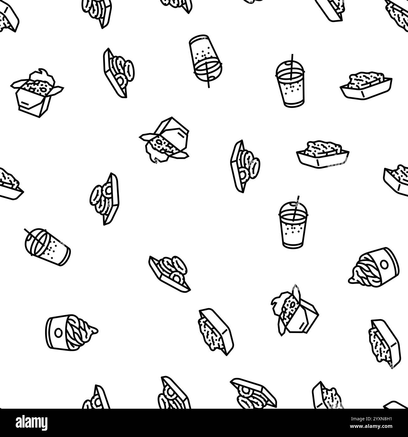 Simple burger sandwich seamless hi-res stock photography and images - Alamy