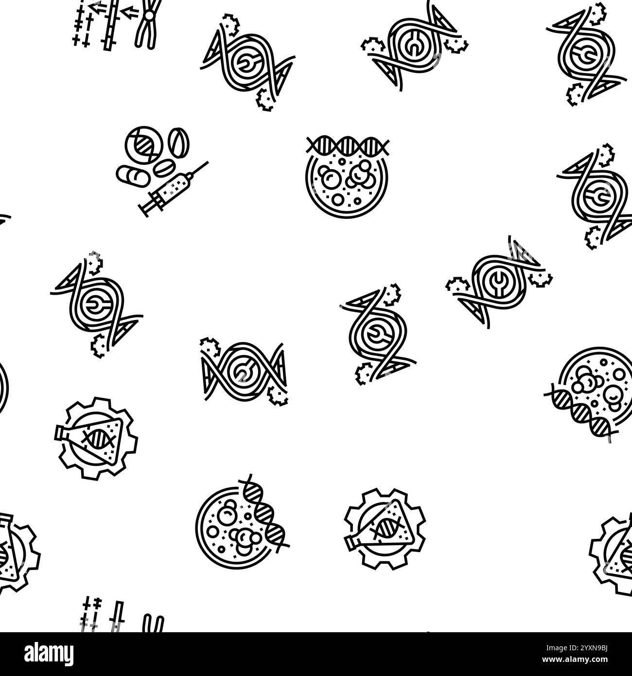 cryptogenetics dna gene helix seamless pattern vector Stock Vector Image &  Art - Alamy