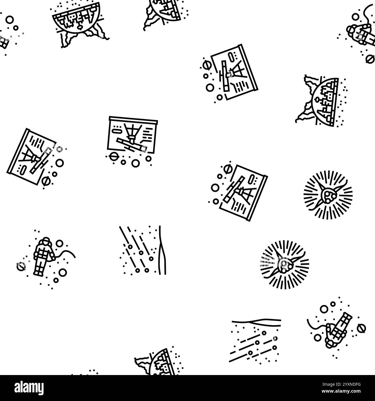 space exploration planet seamless pattern vector Stock Vector Image ...