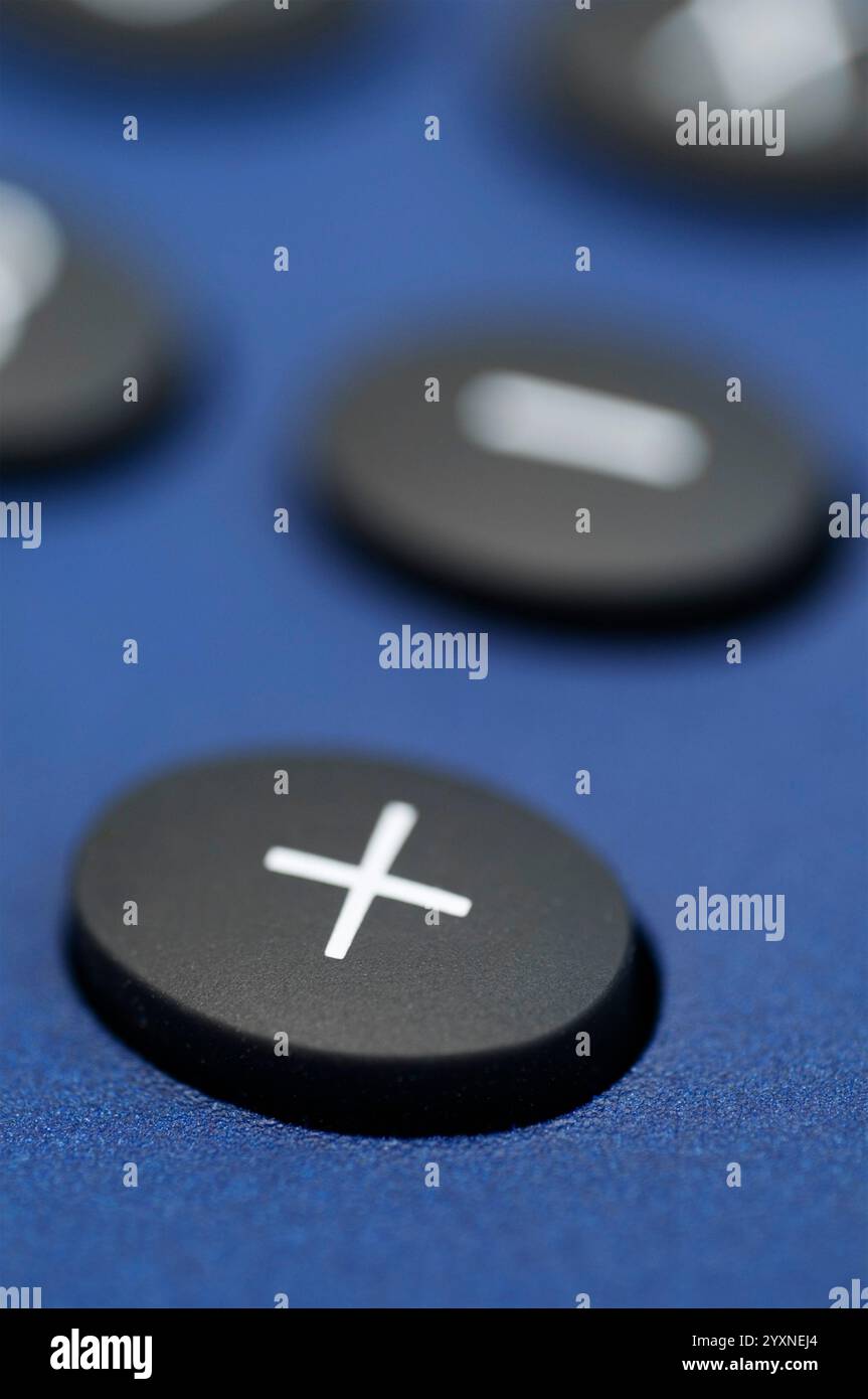 Close up of addition sign on calculator Stock Photo
