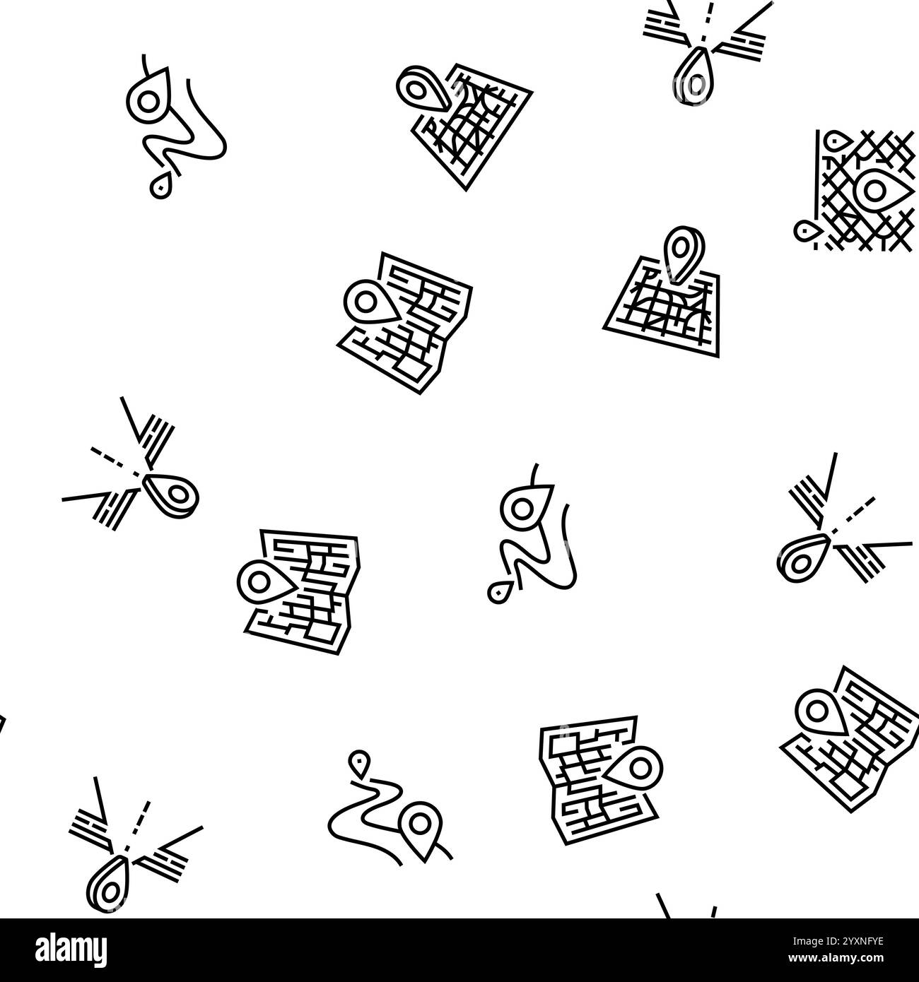 location pin map point seamless pattern vector Stock Vector Image & Art ...